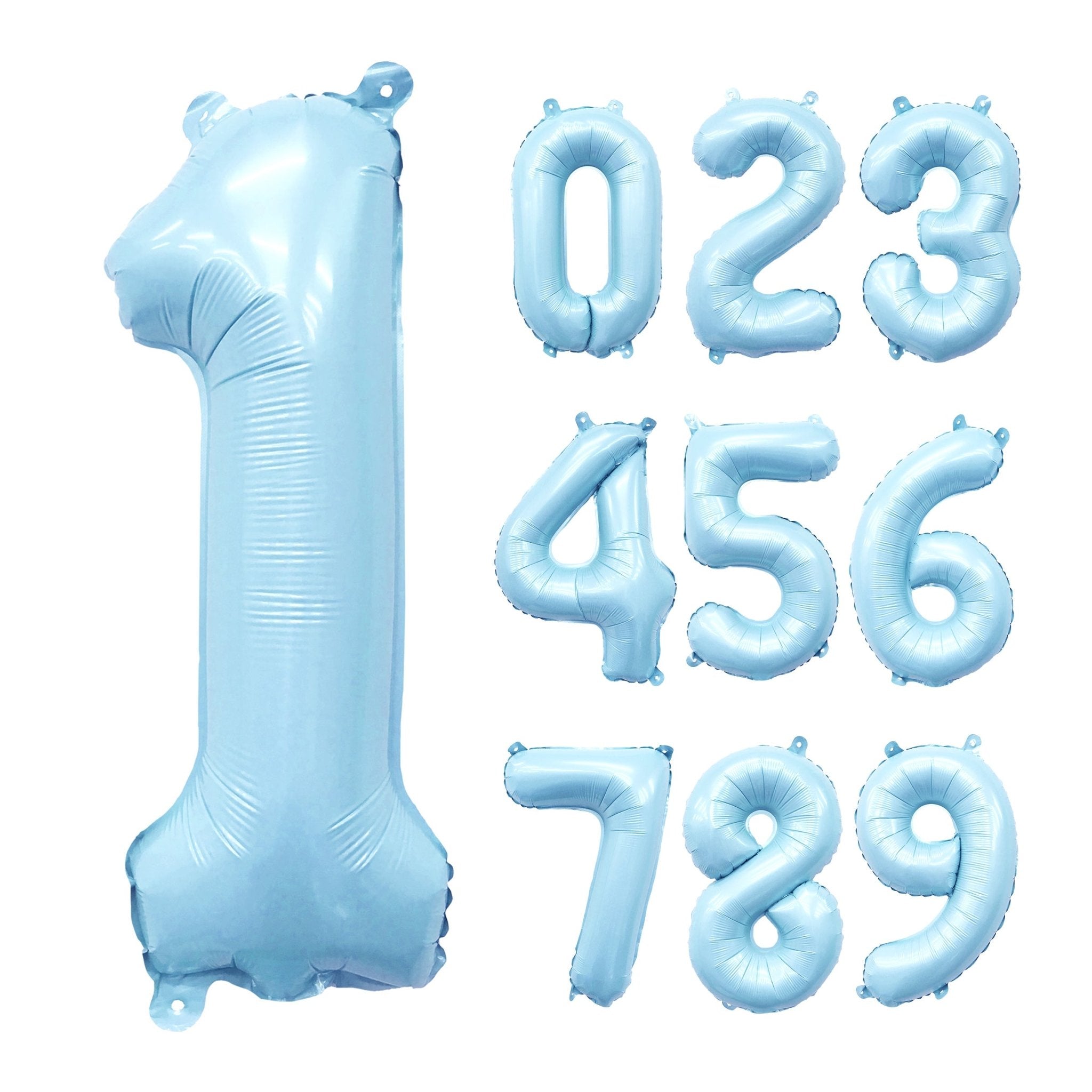 Pastel Blue Number Balloon
