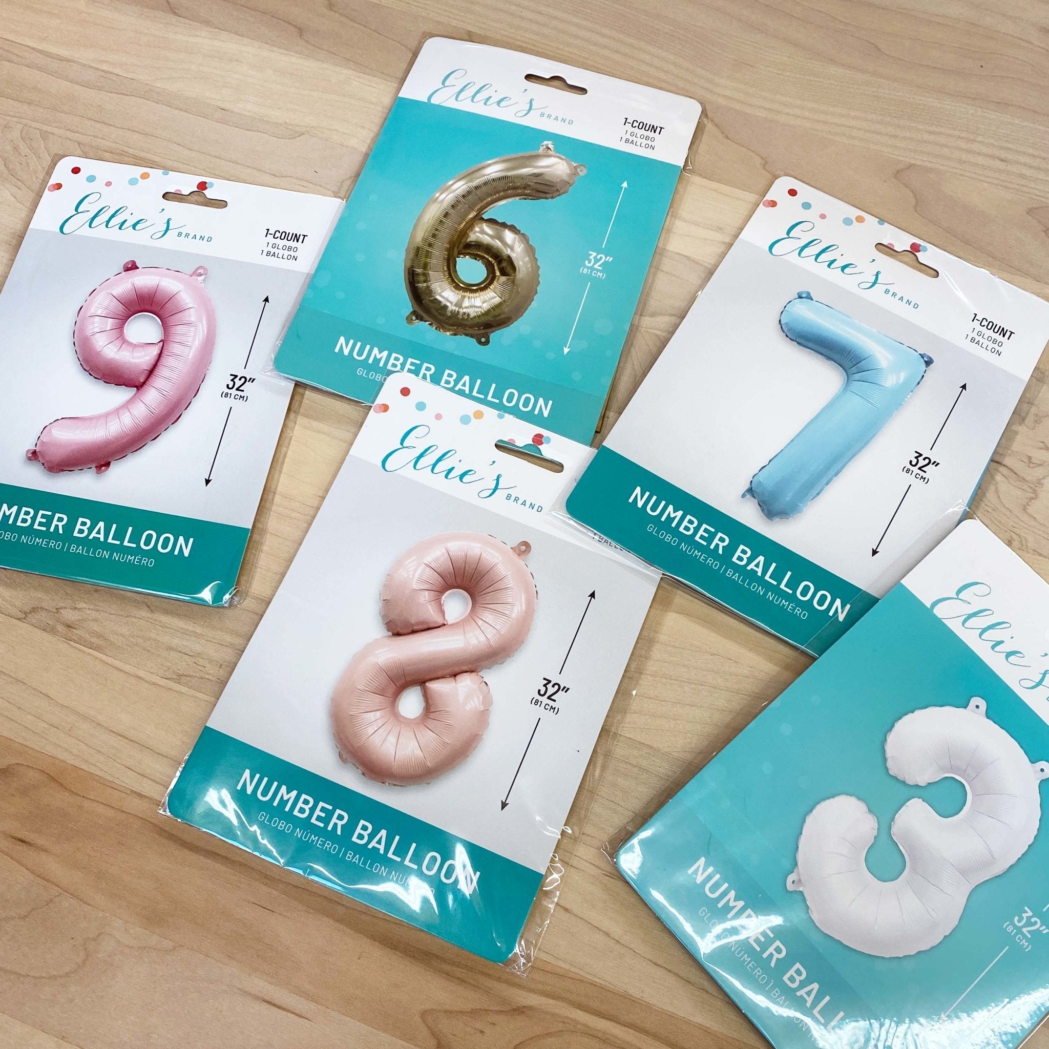 Pastel Blue Number Balloon
