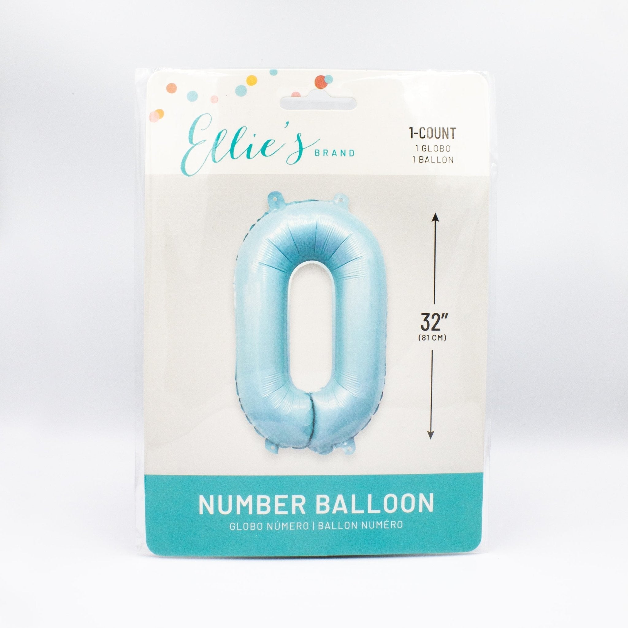 Pastel Blue Number Balloon