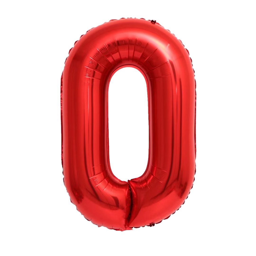Red Number Balloon