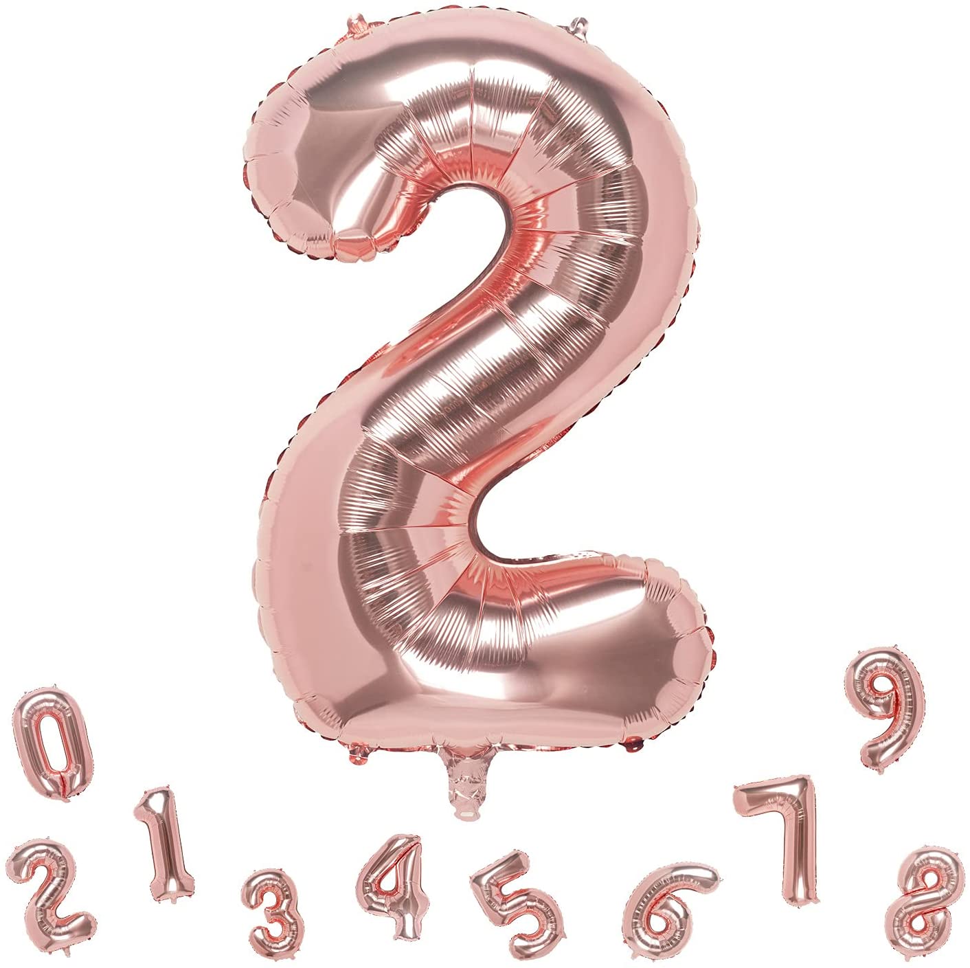 Rose Gold Number Balloon
