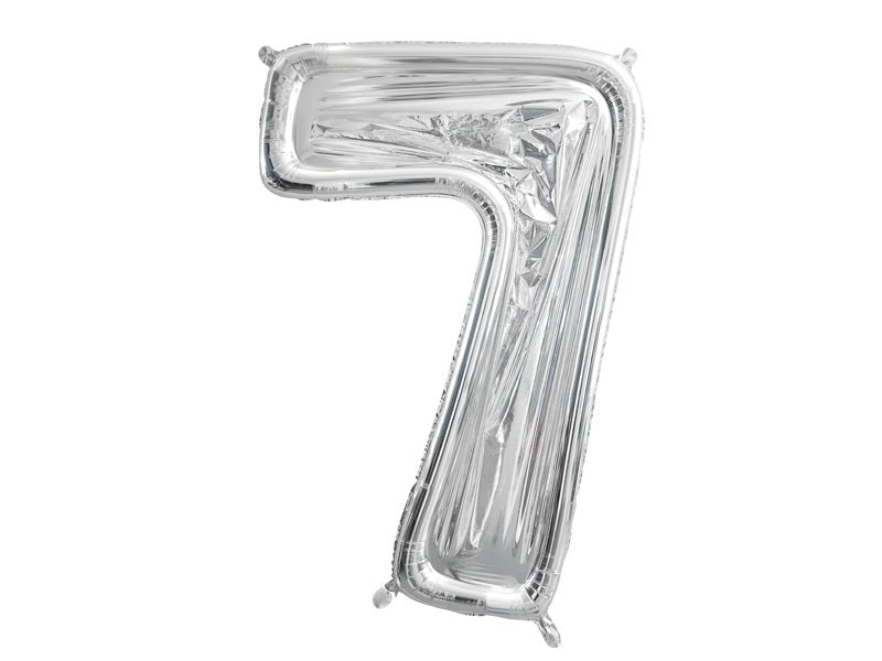 Standing Silver Number Balloon Frame