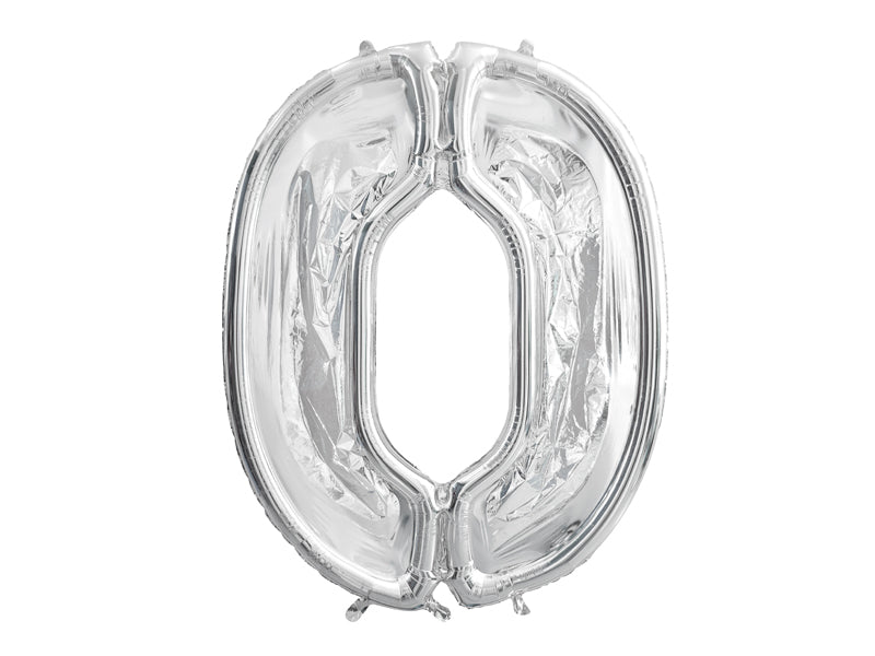 Standing Silver Number Balloon Frame