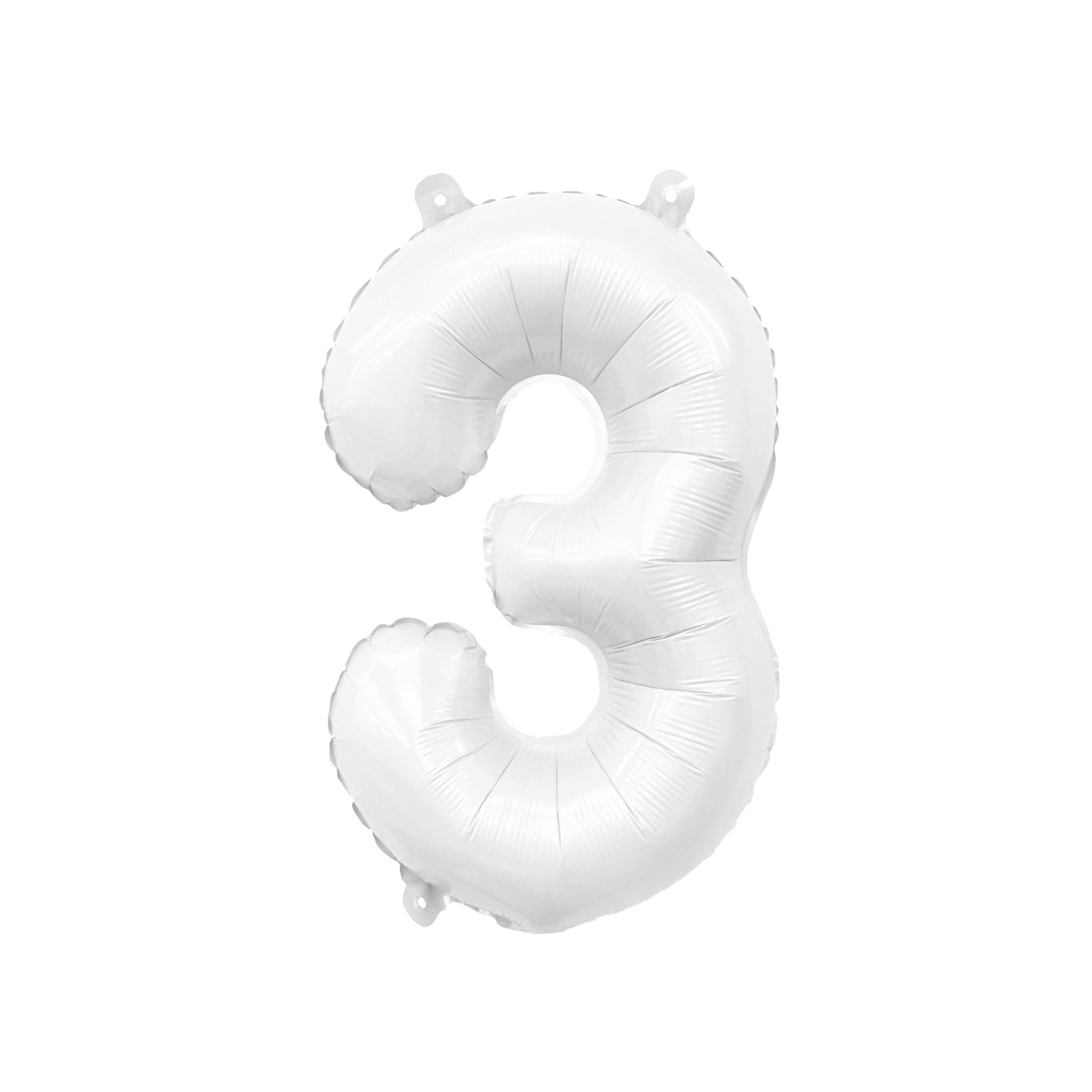 Matte White Number Balloon – 32" Mylar Foil | Ellie’s Party Supply