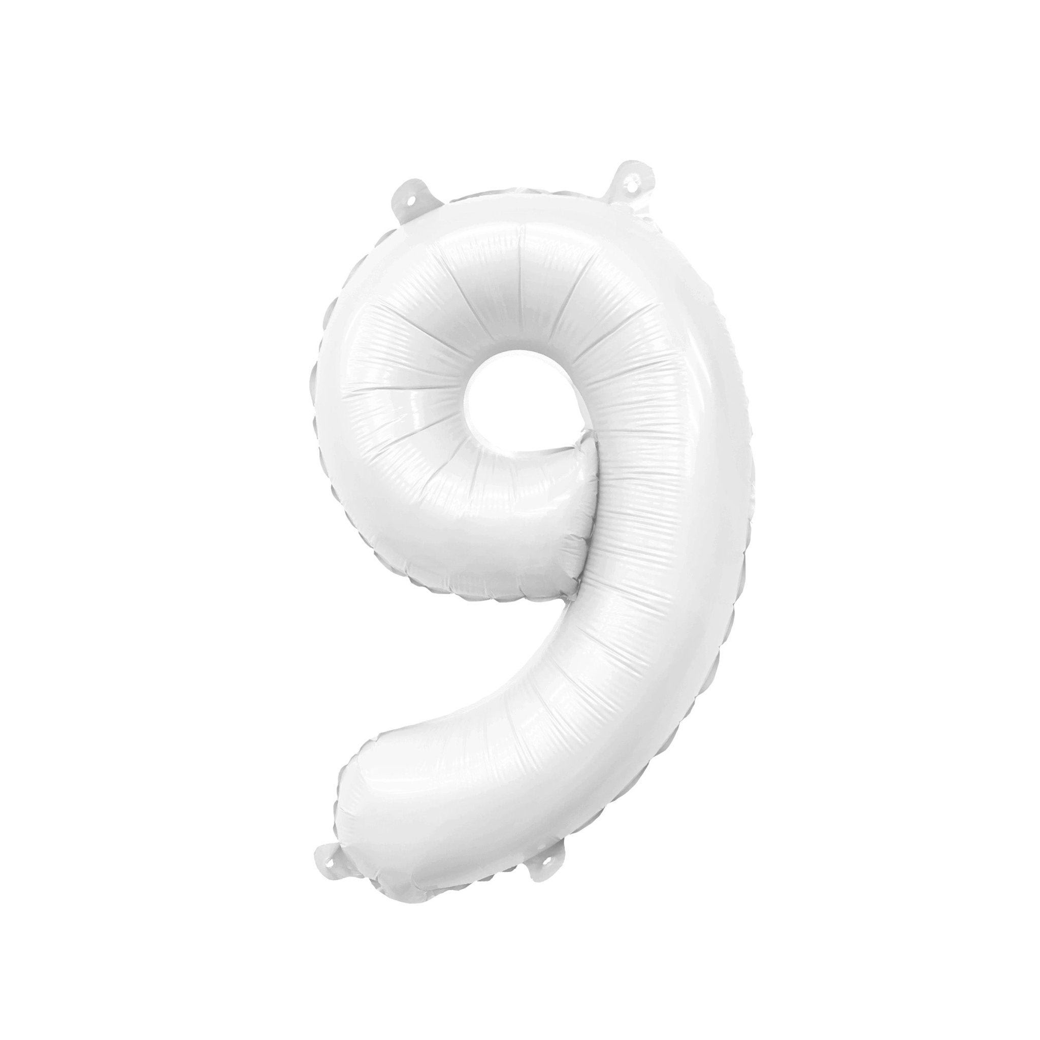 Matte White Number Balloon – 32" Mylar Foil | Ellie’s Party Supply