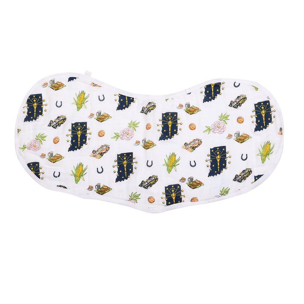 Gift Set: Indiana Baby Muslin Swaddle Blanket And Burp Cloth/bib Combo