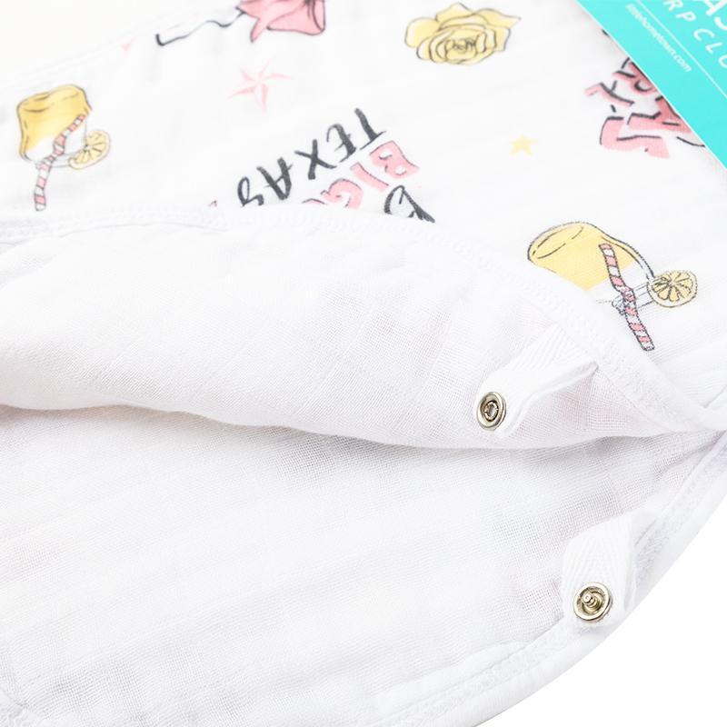 Gift Set: Texas Baby Girl Muslin Swaddle Blanket And Burp Cloth/bib Combo