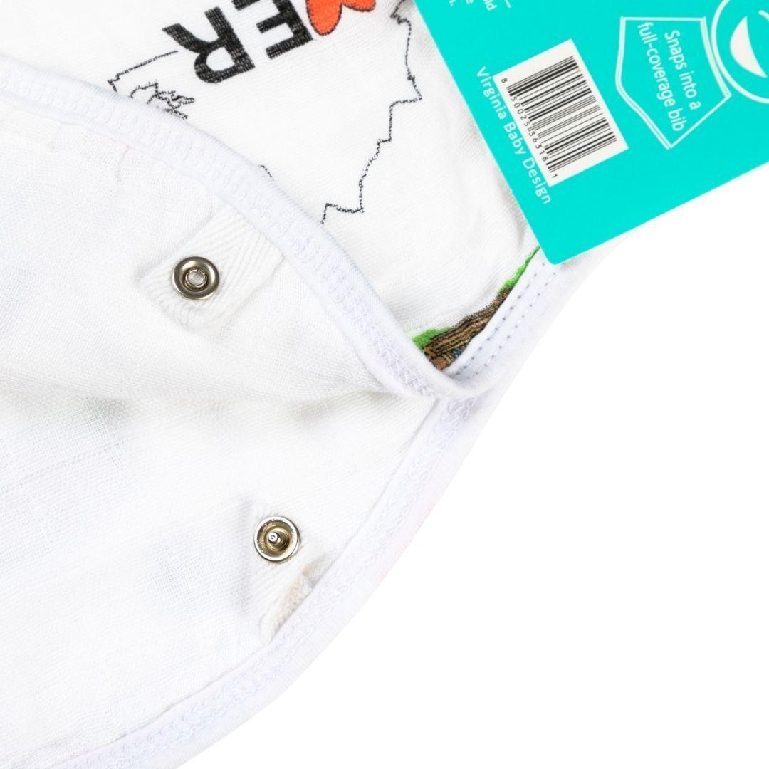 Gift Set: Virginia Baby Muslin Swaddle Blanket And Burp Cloth/bib Combo