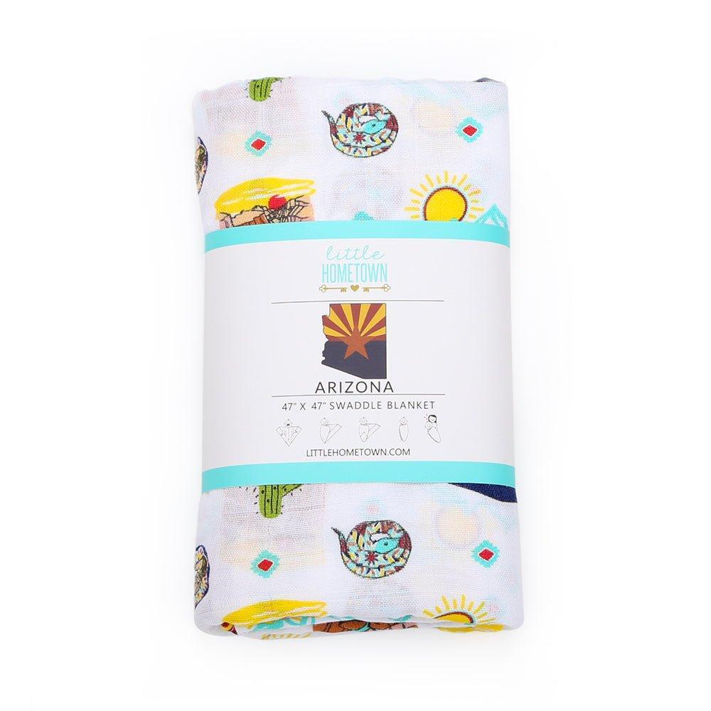 Giftset: Arizona Baby Muslin Swaddle Blanket And Burp Cloth/bib Combo