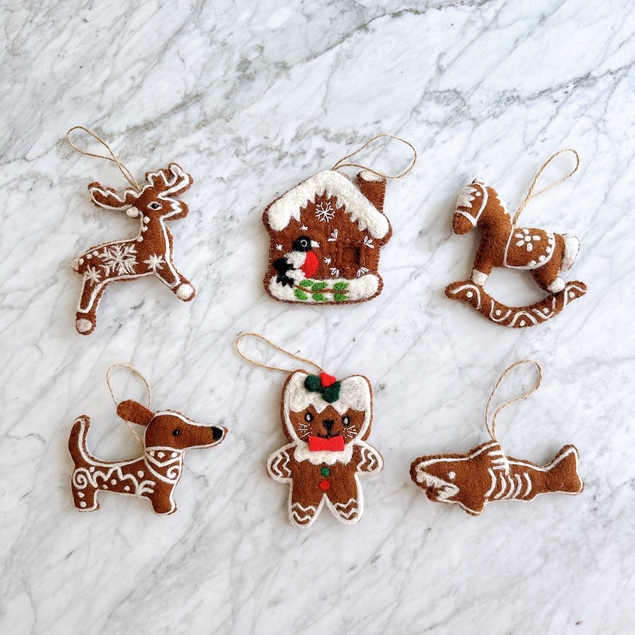 Gingerbread Ornament - Set Of 6