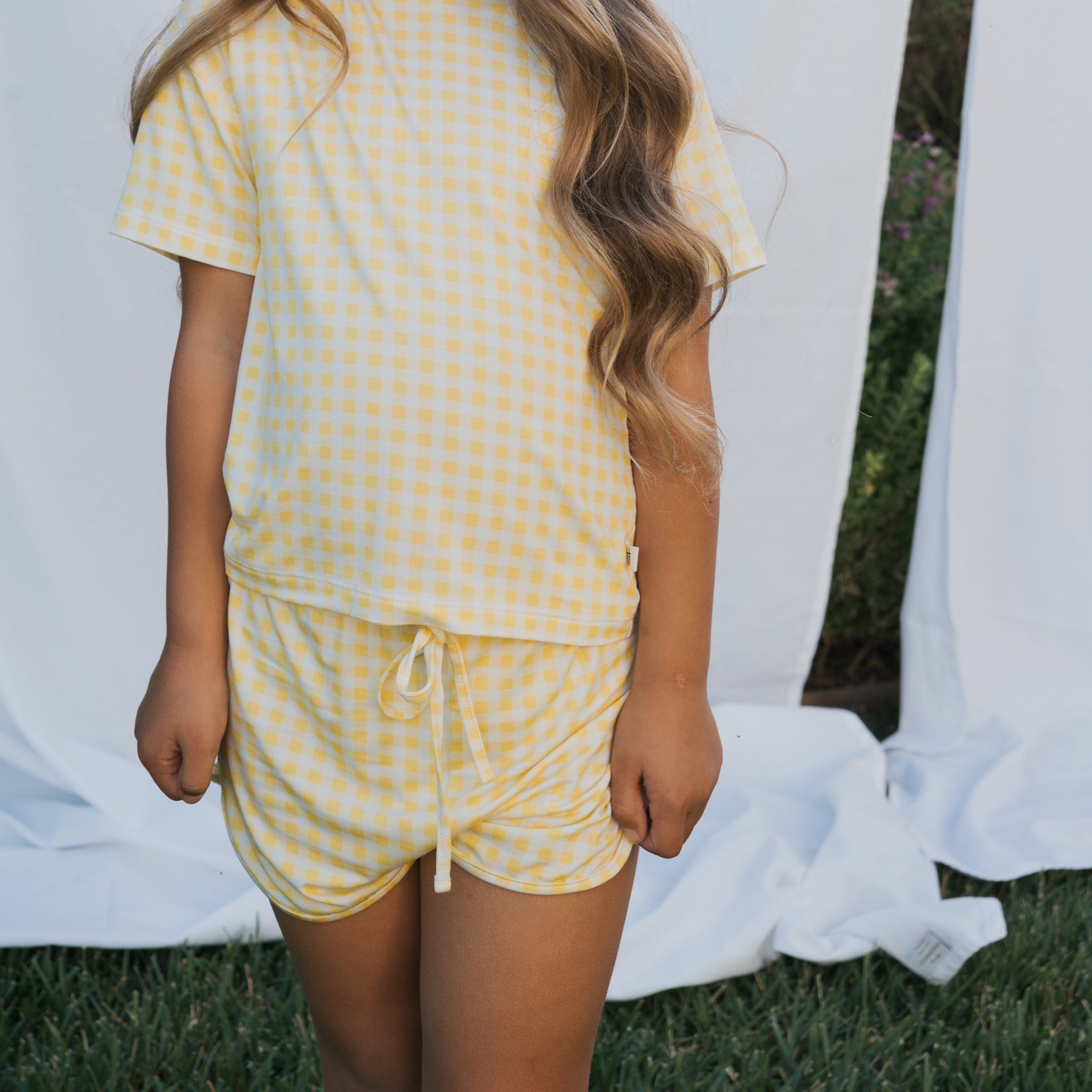 Girl's Bamboo Short Set | Citron
