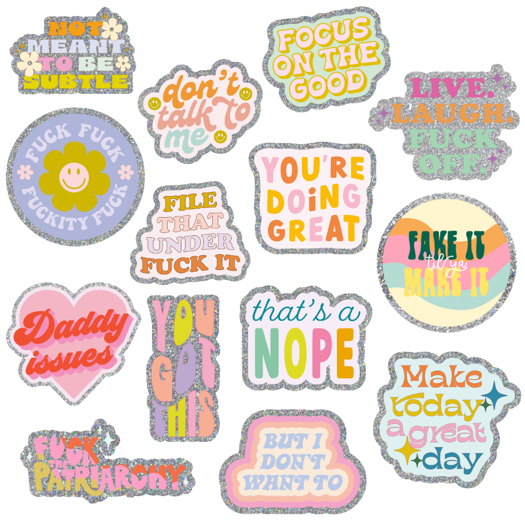 Non-packaged Individual Glitter Stickers