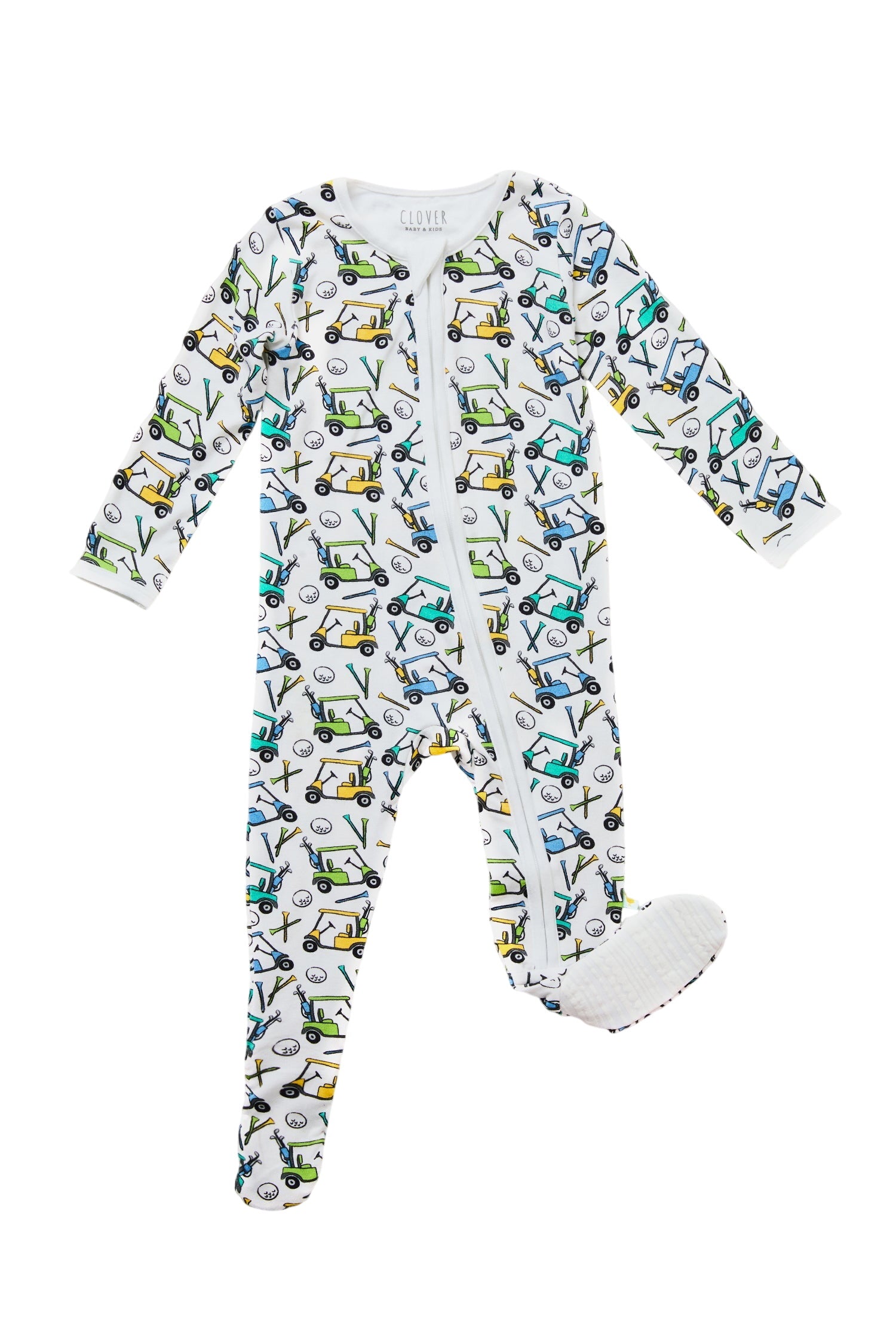 Soft & Stretchy Zipper Footie - Golf