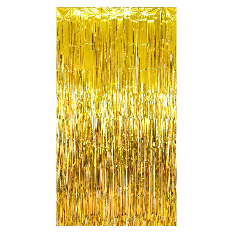 Gold Metallic Fringe Curtain