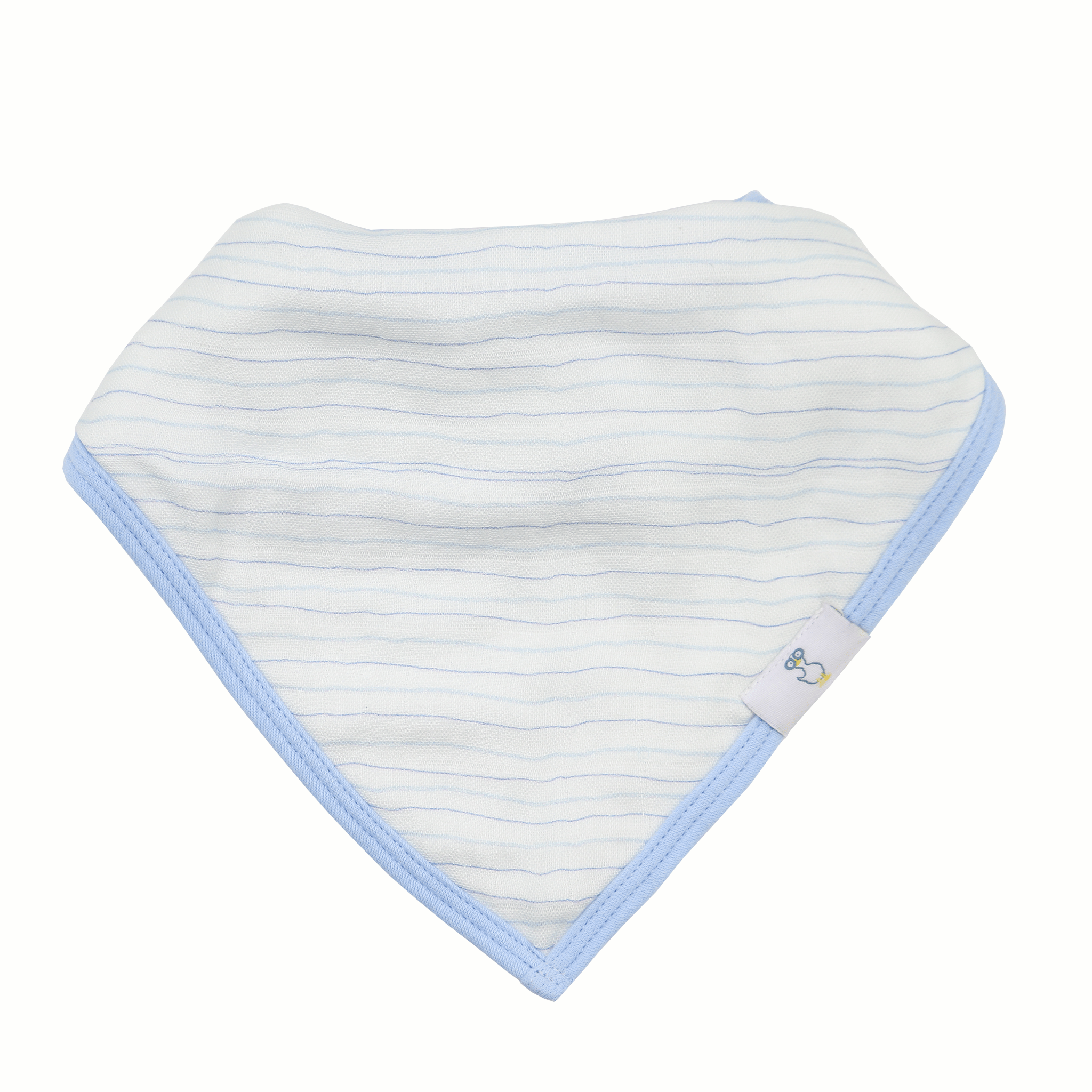 Popsicle And Stripes Blue 2 Pack Muslin & Terry Cloth Bib Set