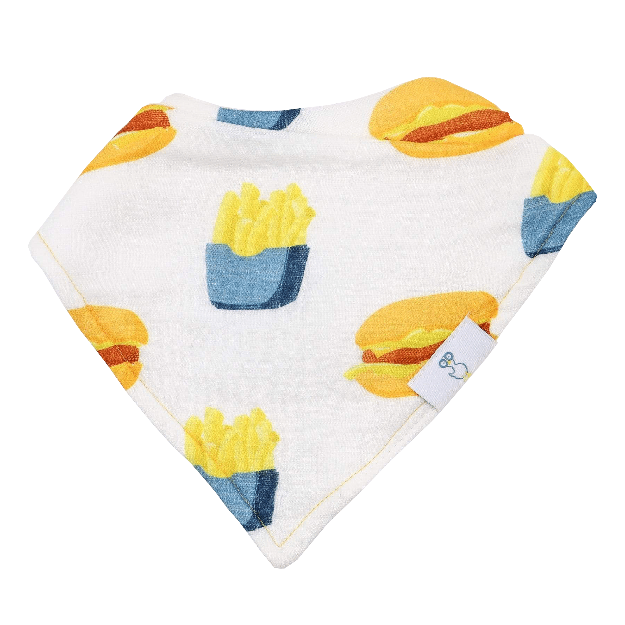 Small Fry And Burgers And Fries 2 Pack Muslin & Terry Cloth Bib Set