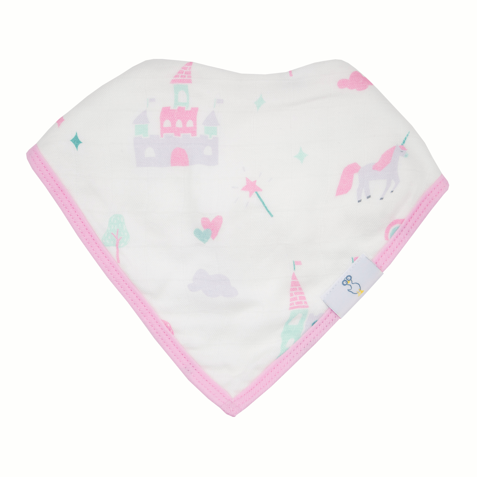 Clouds And Castles 2 Pack Muslin & Terry Cloth Bib Set