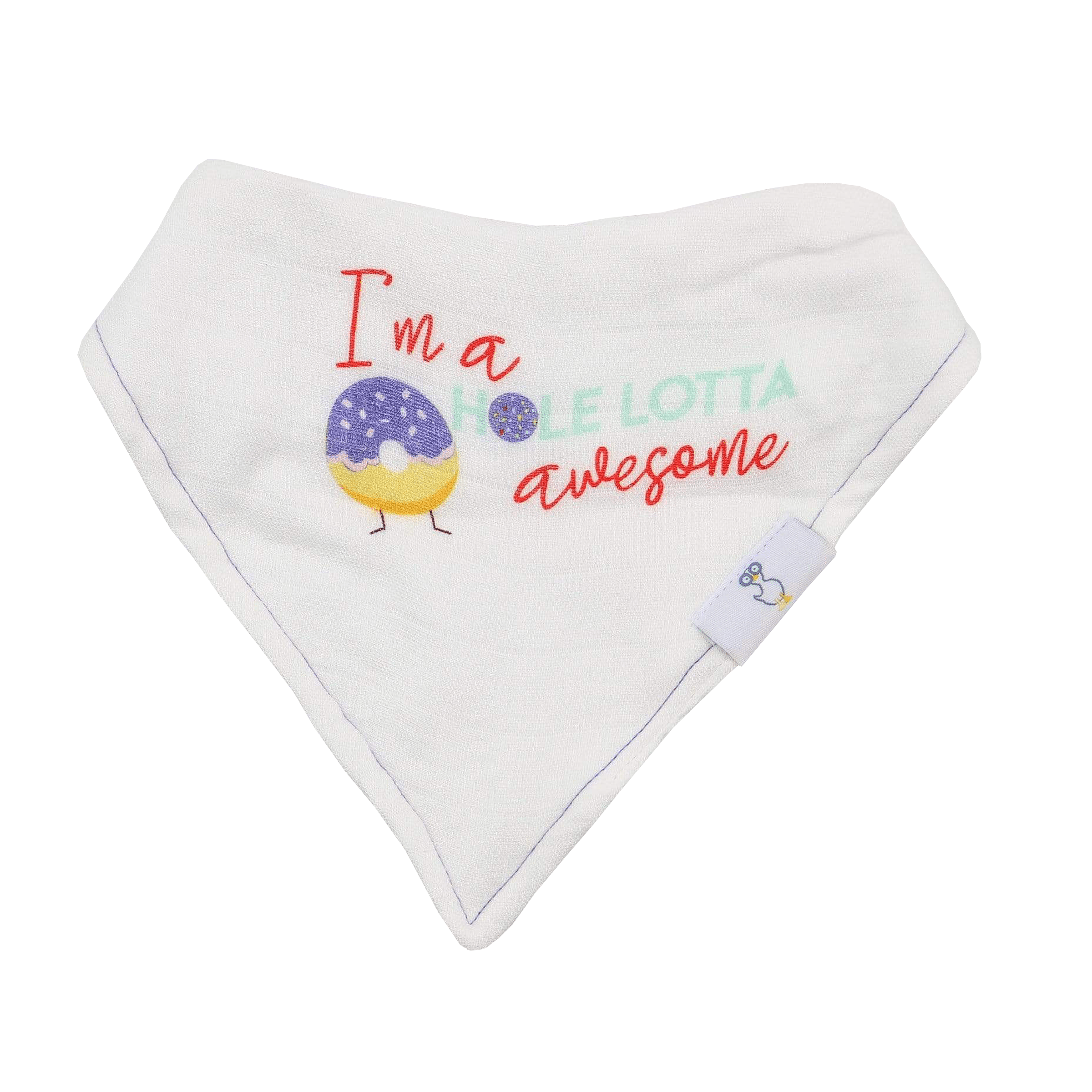 I'm Awesome And Donut 2 Pack Muslin & Terry Cloth Bib Set