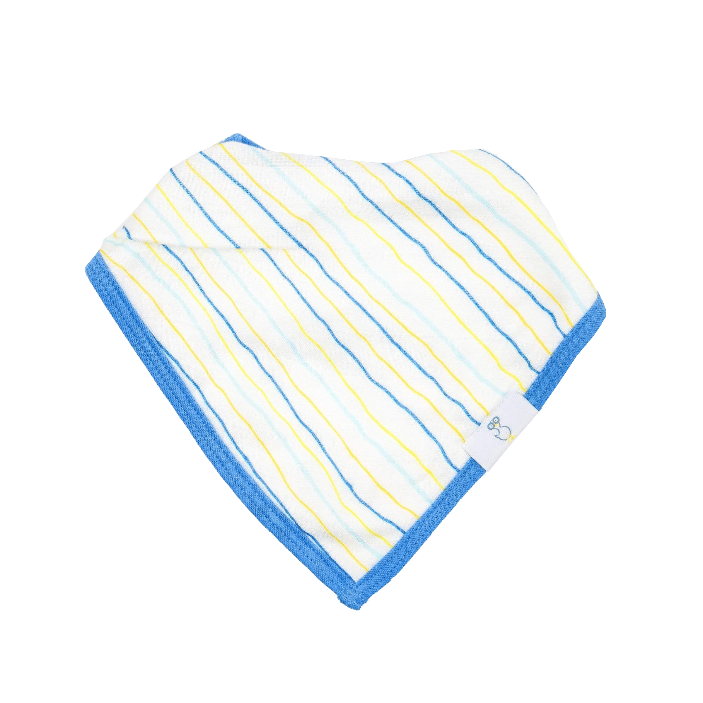Stripes And Rain Drops 2 Pack Muslin & Terry Cloth Bib Set