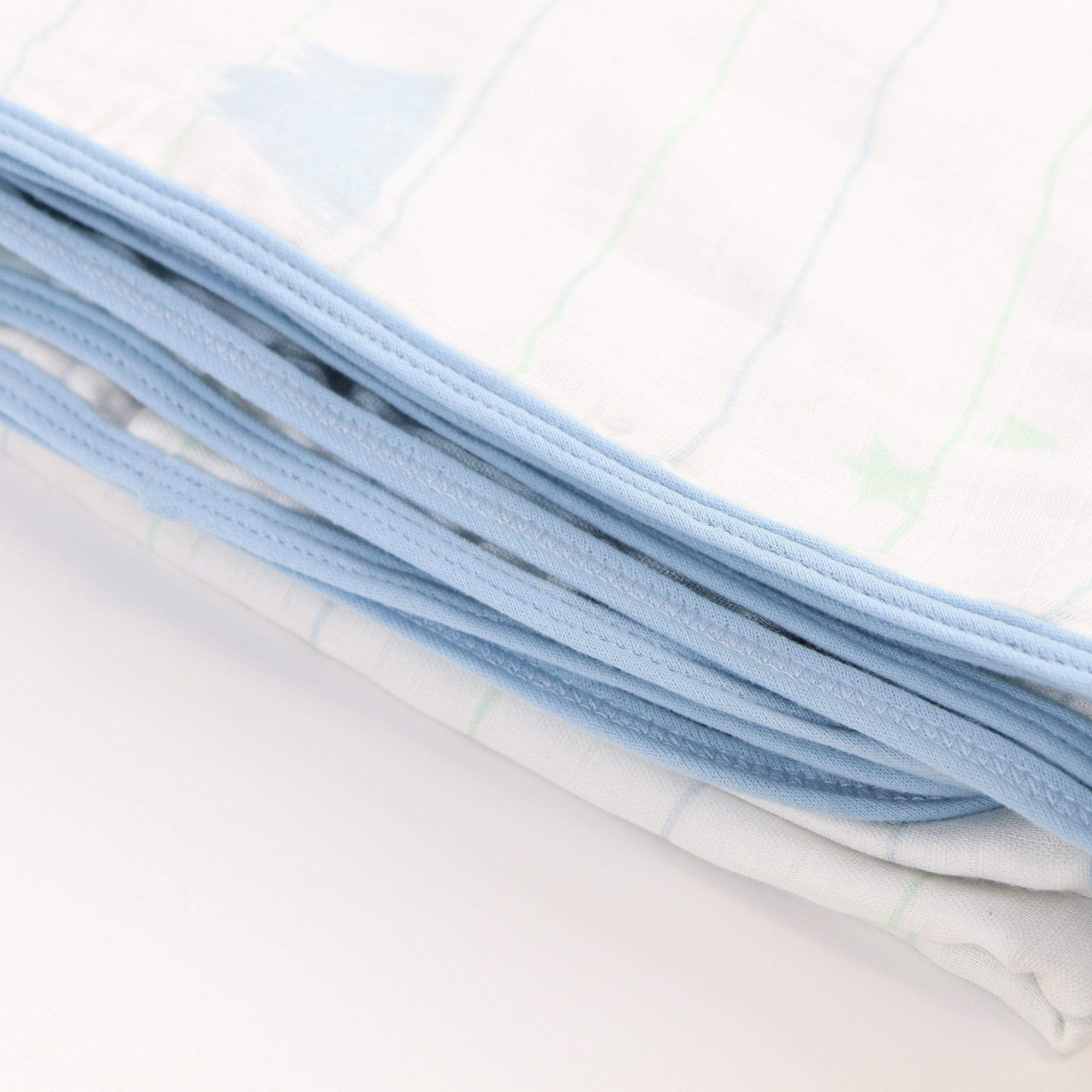 Mountain And Blue Oversized Bamboo Muslin Quilted Blanket