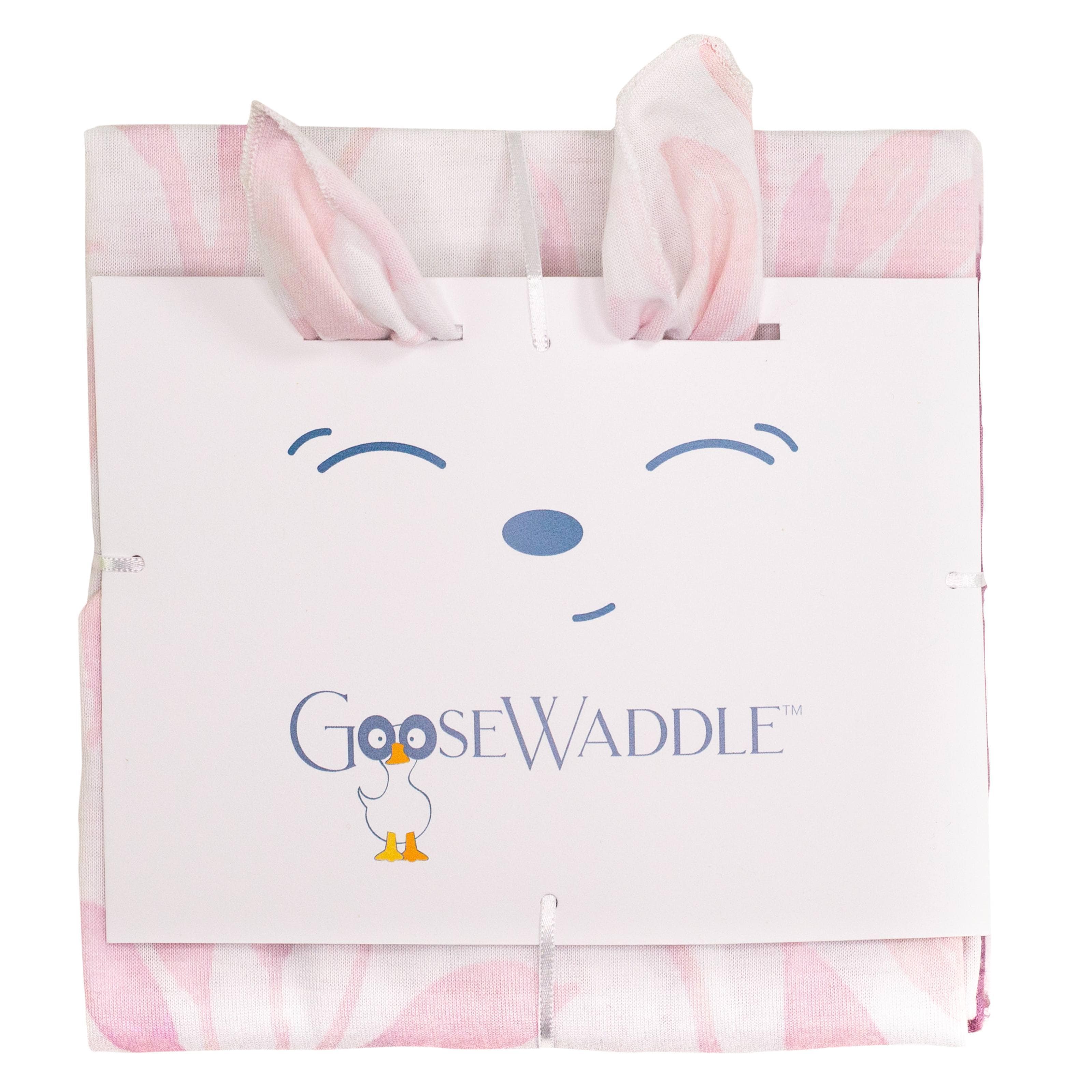 Poppy Elephant/ Leaves Pink 2 Pack Newborn Receiving Blanket