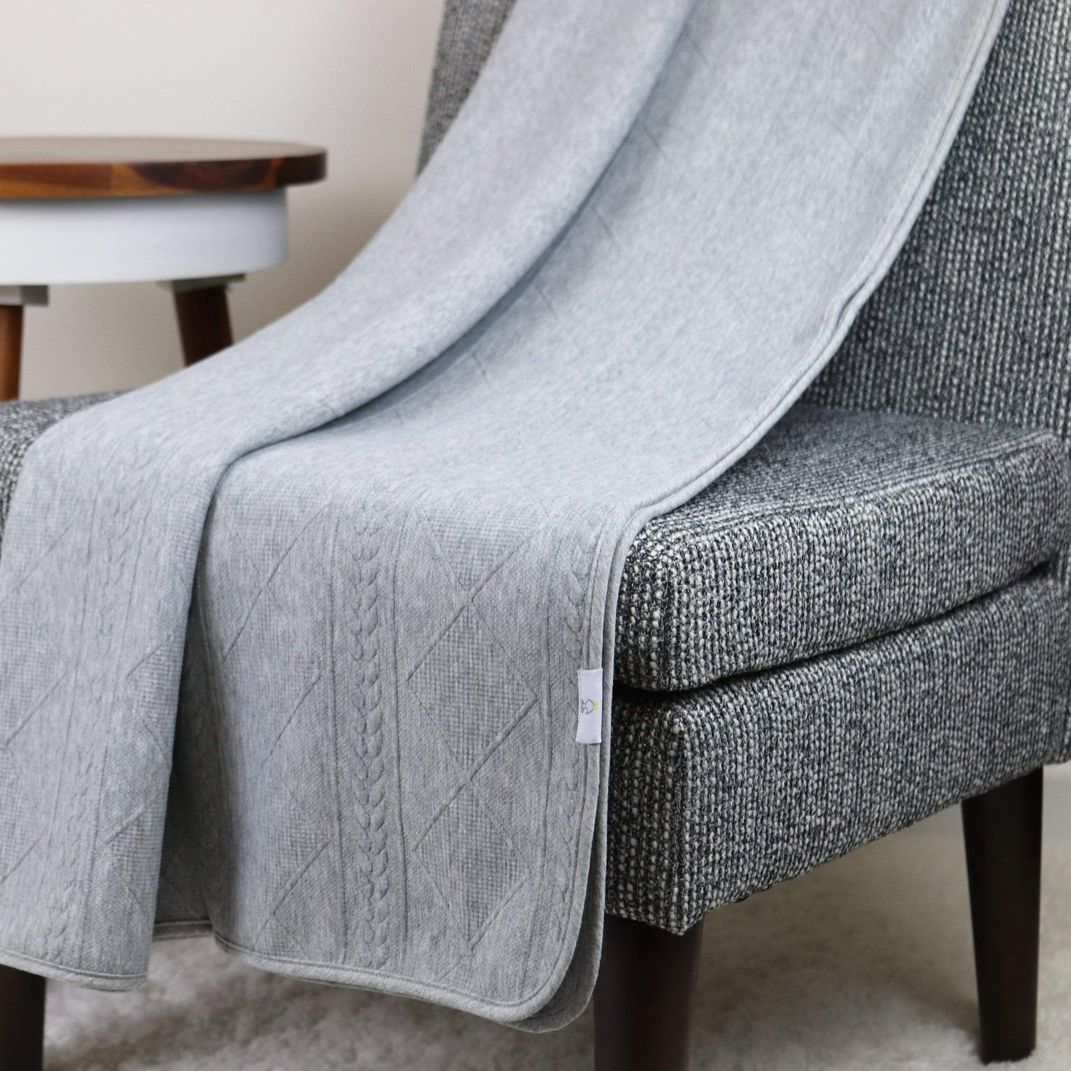 Gray 50" X 60" Full Size Knit Throw