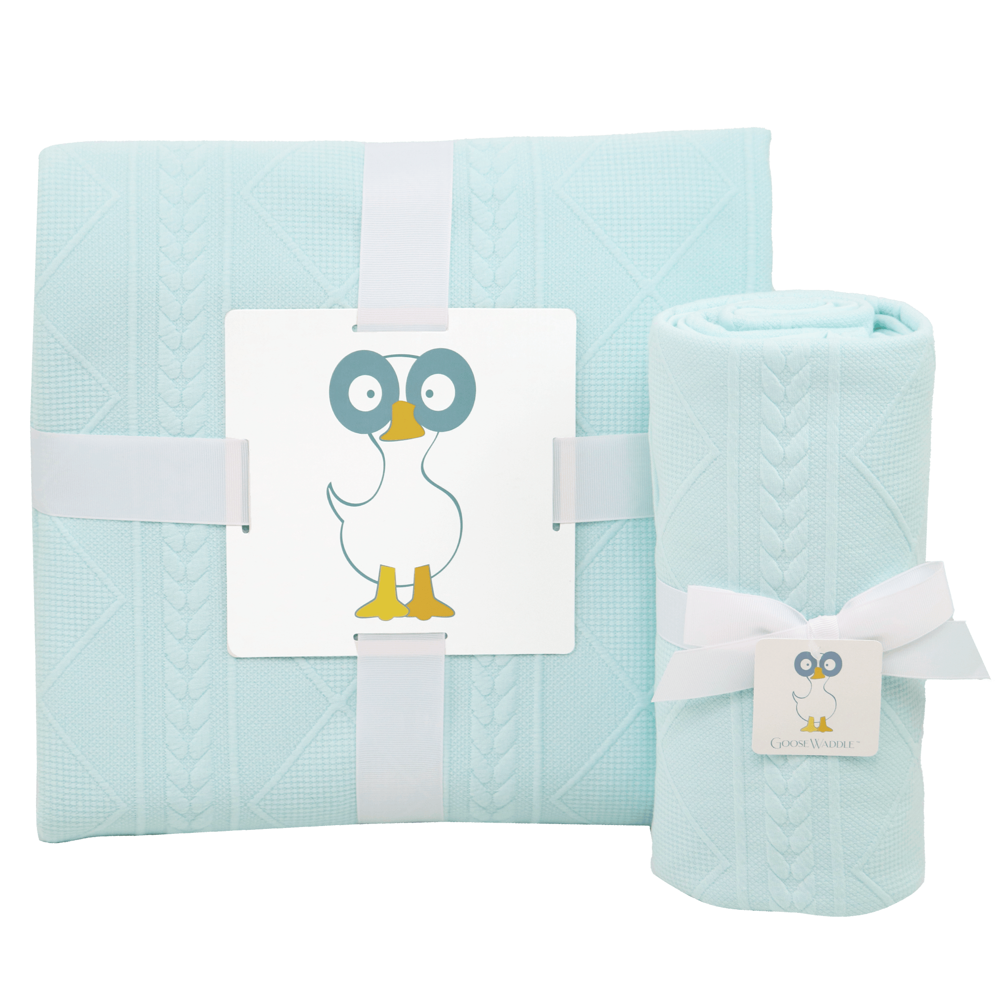 Mommy & Me Knit Blanket Set - Mint