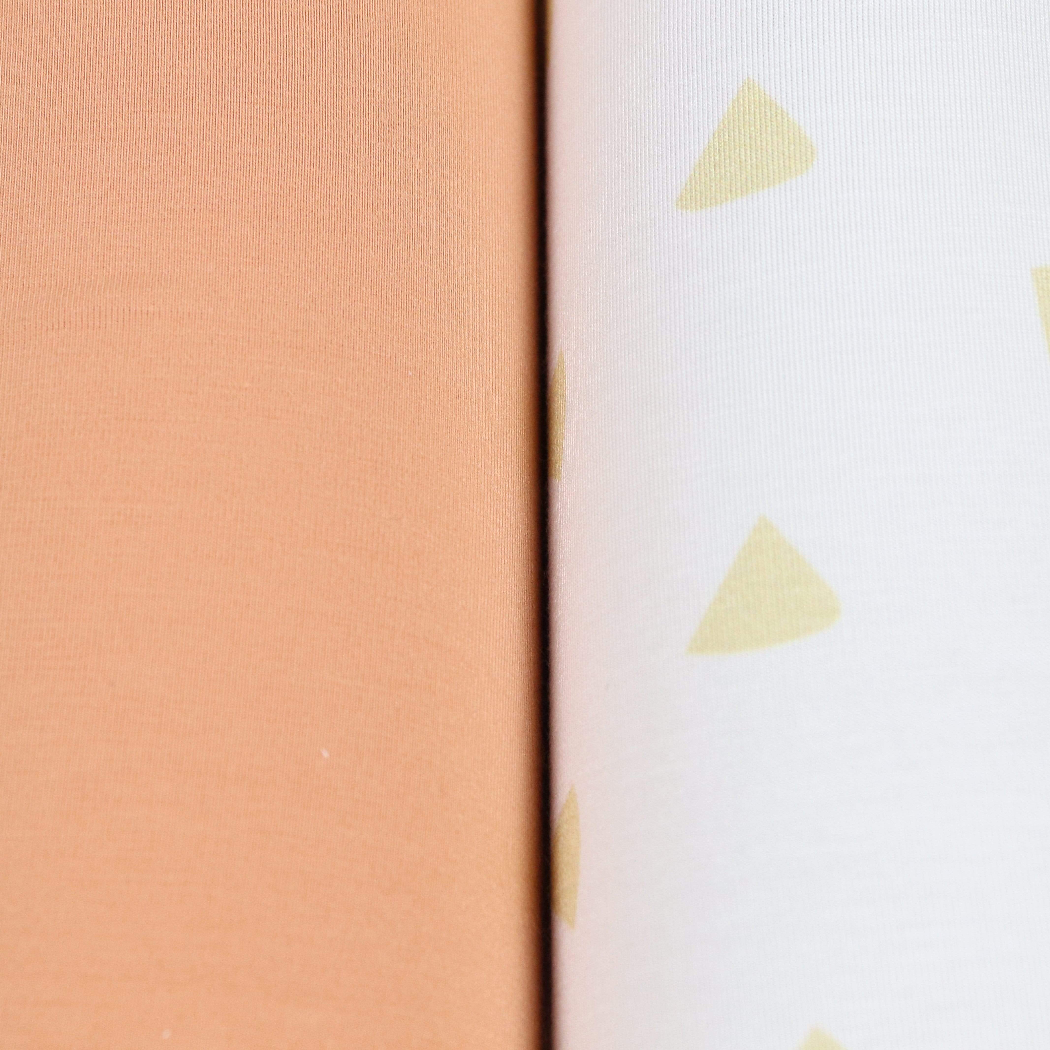 Tan Triangle And Terra Cotta 2 Pk Swaddle Blanket