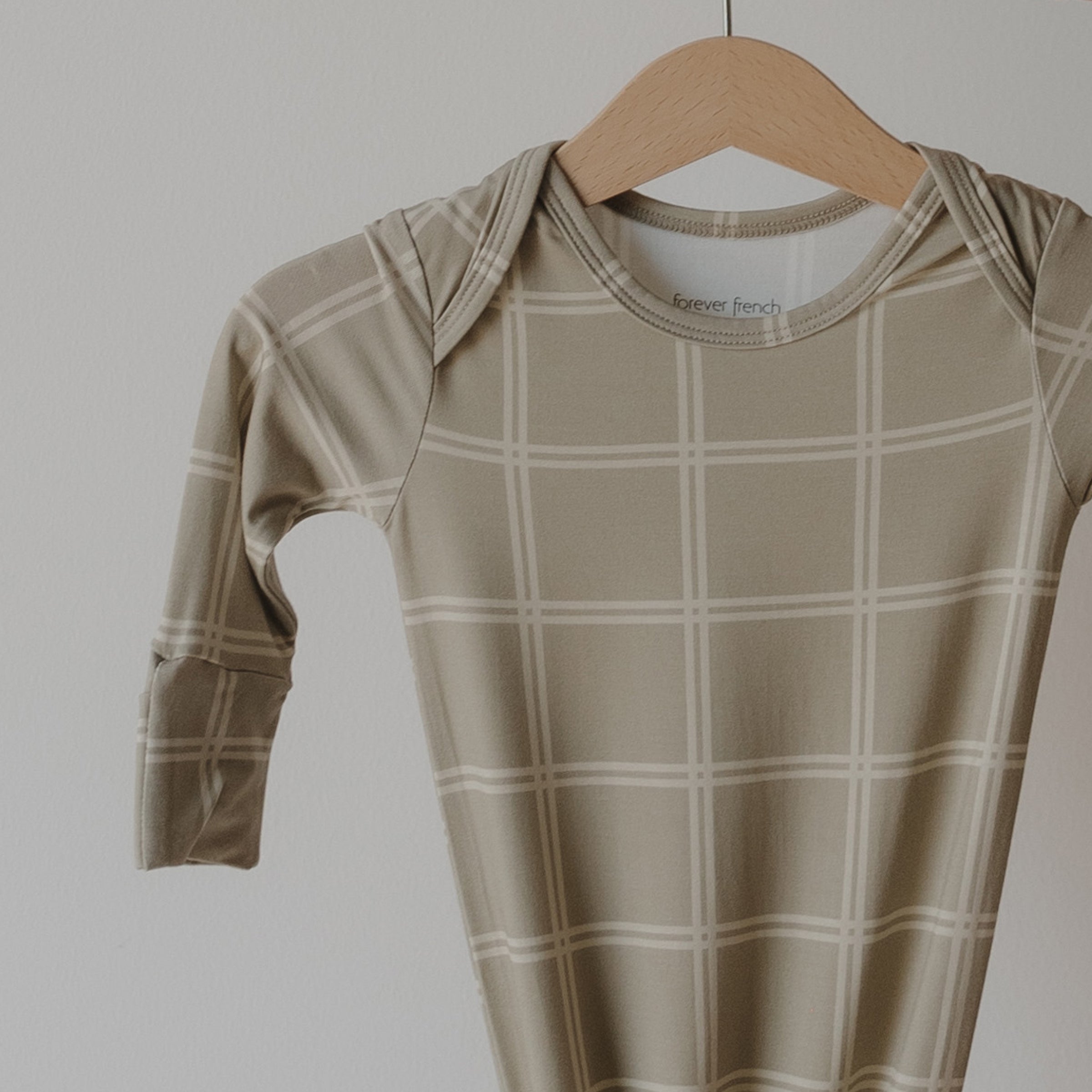 Bamboo Knotted Gown | Linen Grid