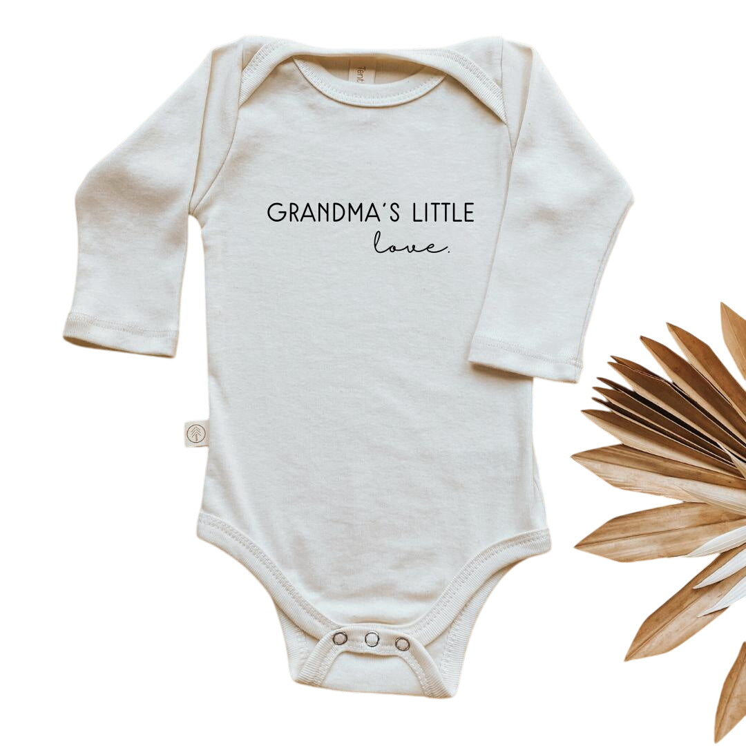 Grandma's Little Love Organic Baby Bodysuit Long Sleeve