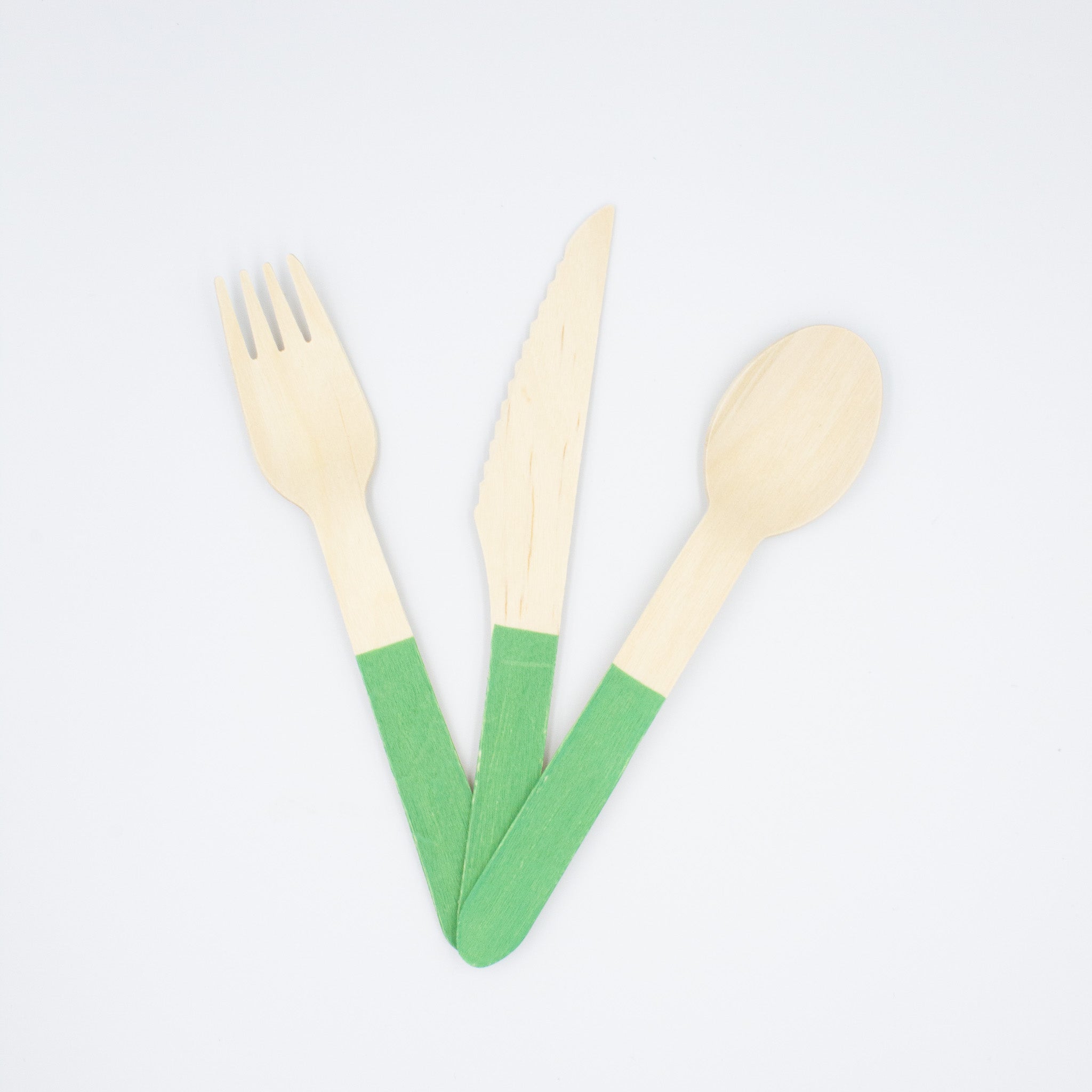 Green Wooden Utensil Set – 24ct | On Sale!!