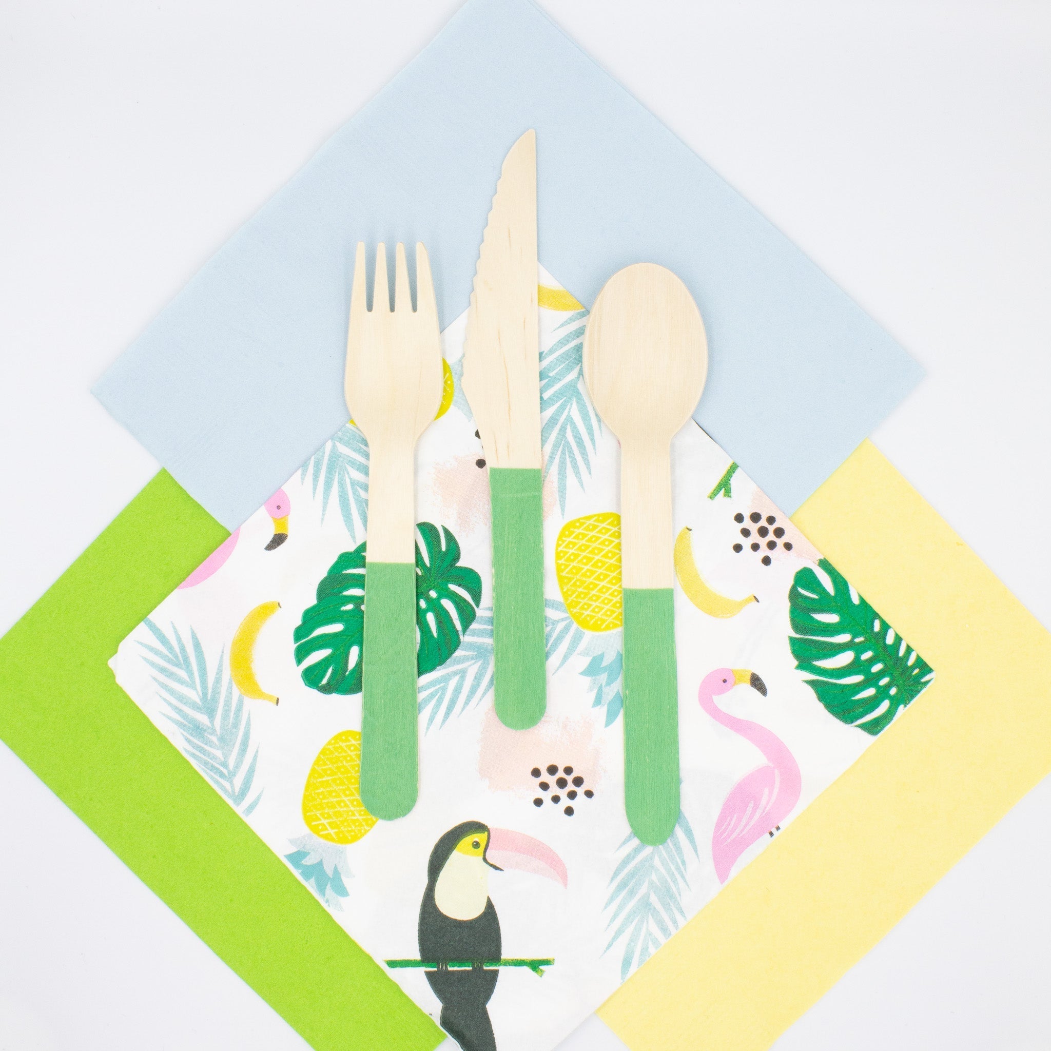 Green Wooden Utensil Set – 24ct | On Sale!!