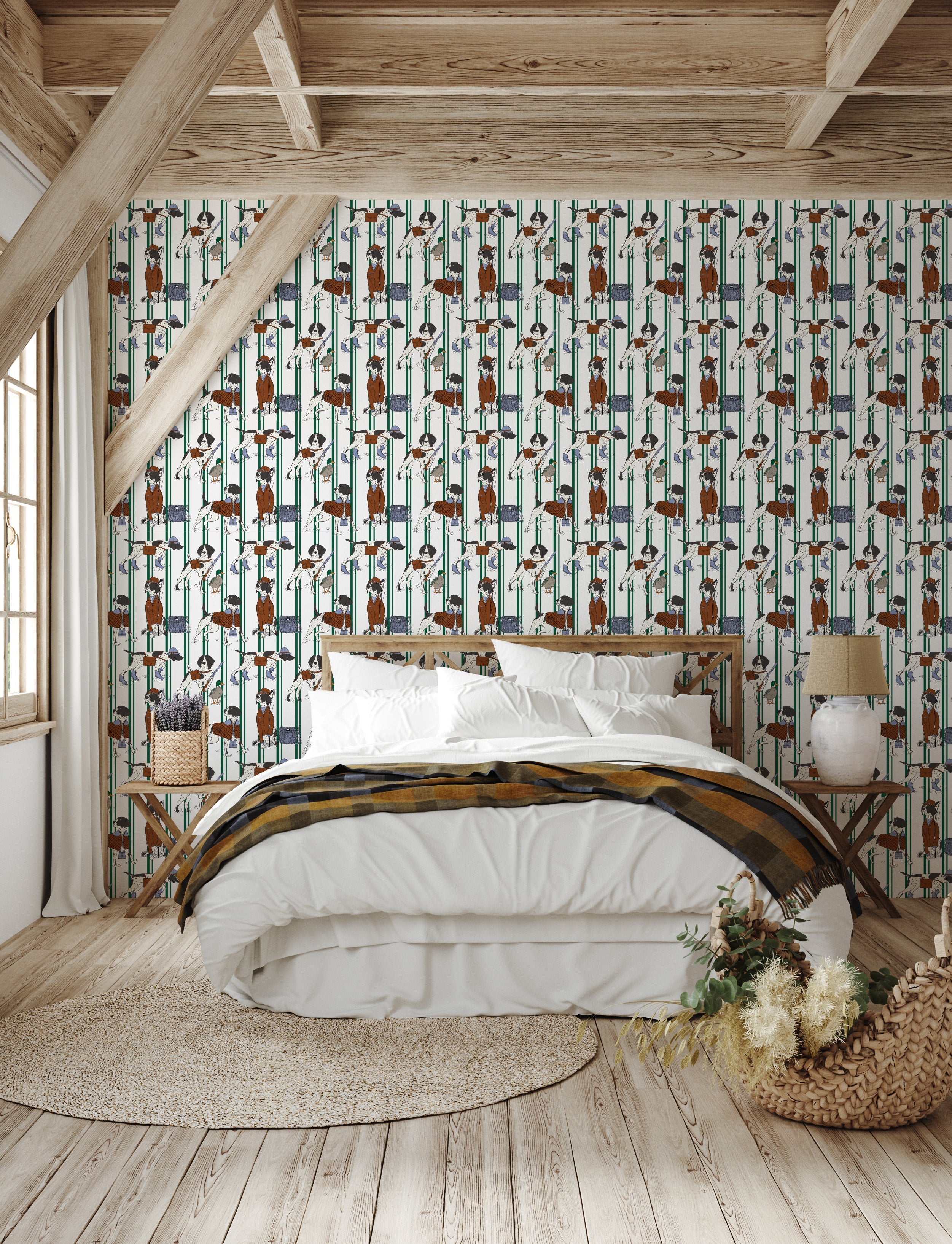 Edmund Wallpaper By Painted Hawk Design