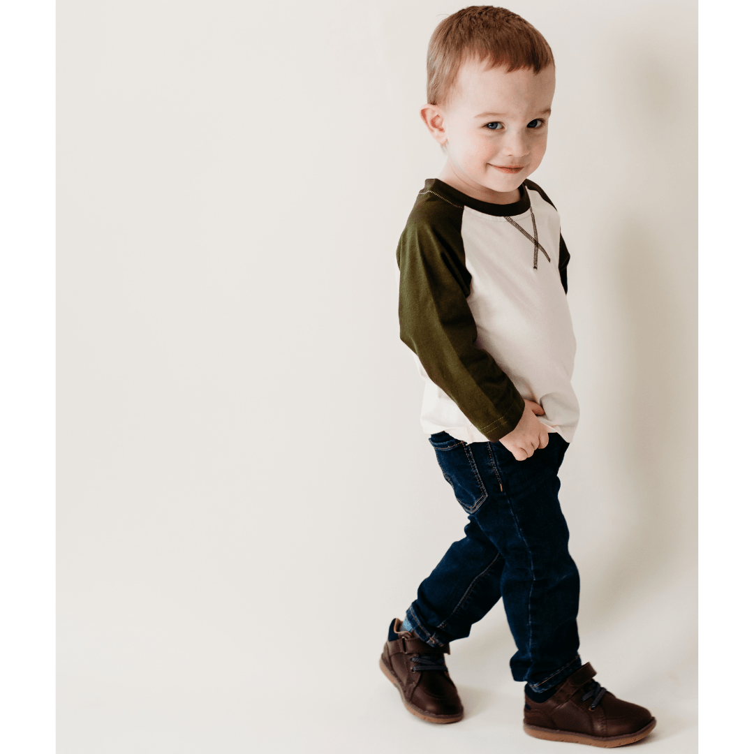 Raglan Baseball Tee Green - Infant