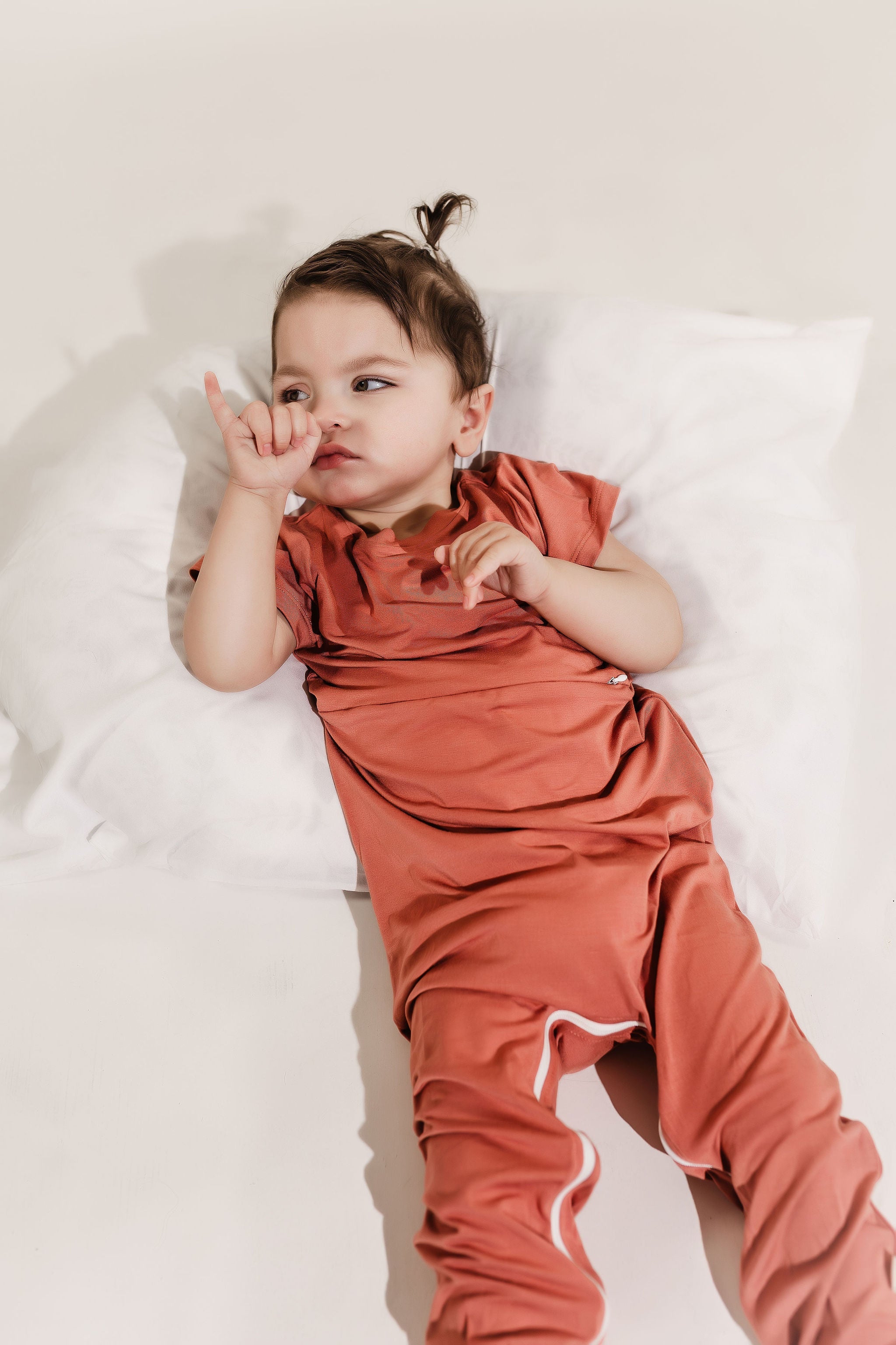 Mauve Bamboo Lyocell Romper With G-tube Access