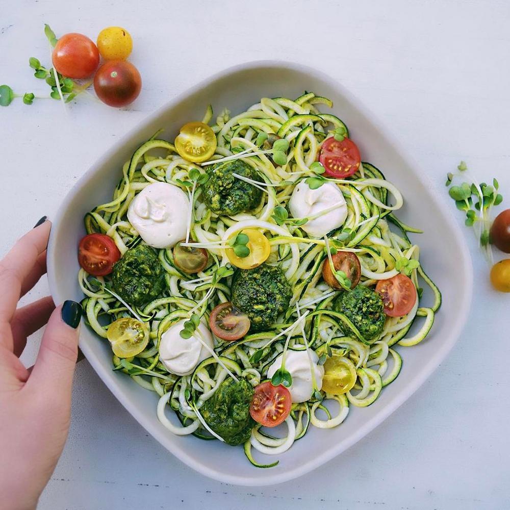 Bamboo Pasta Bowl - 4 Piece Set - Stone