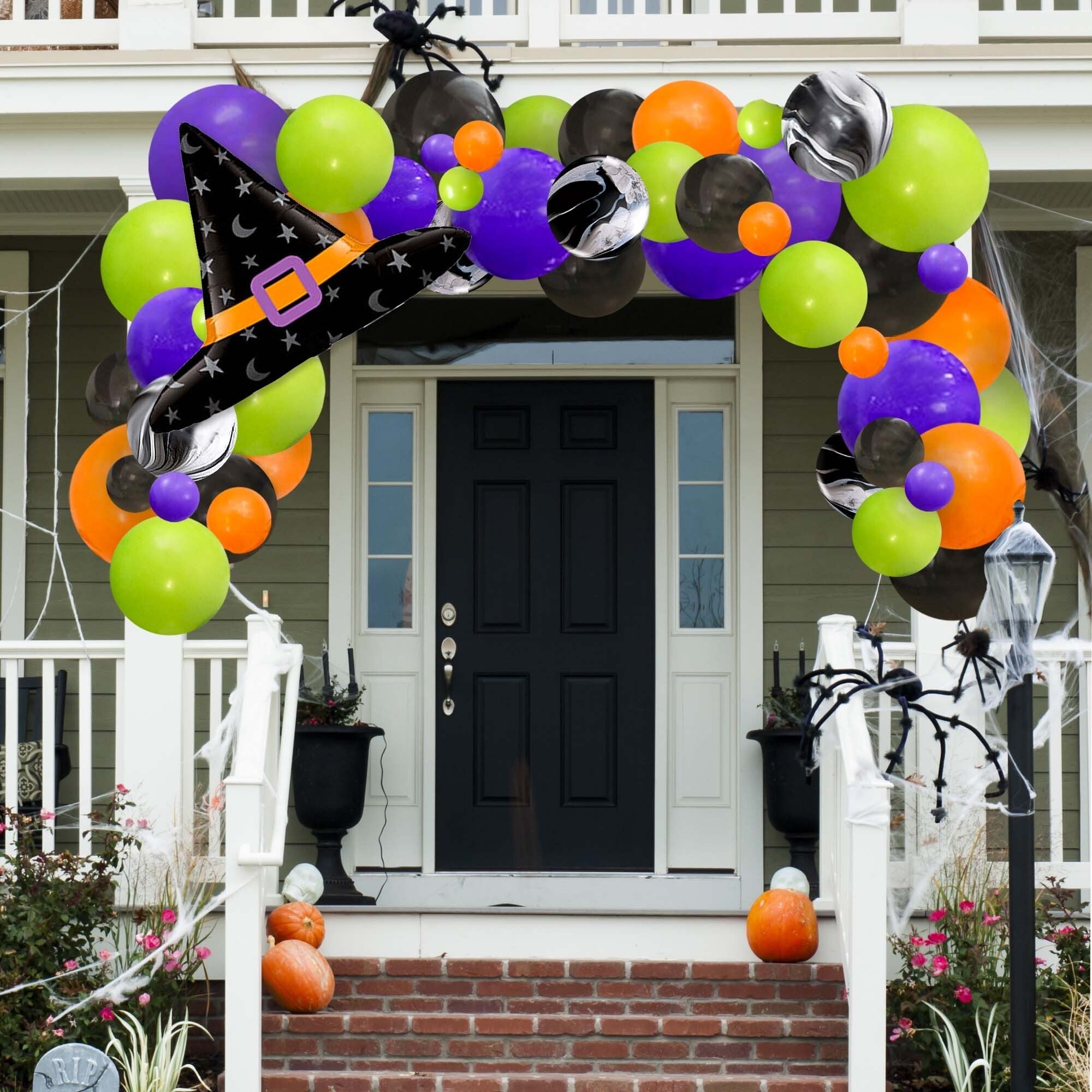 Halloween Balloon Garland Kit - Purple And Lime Green