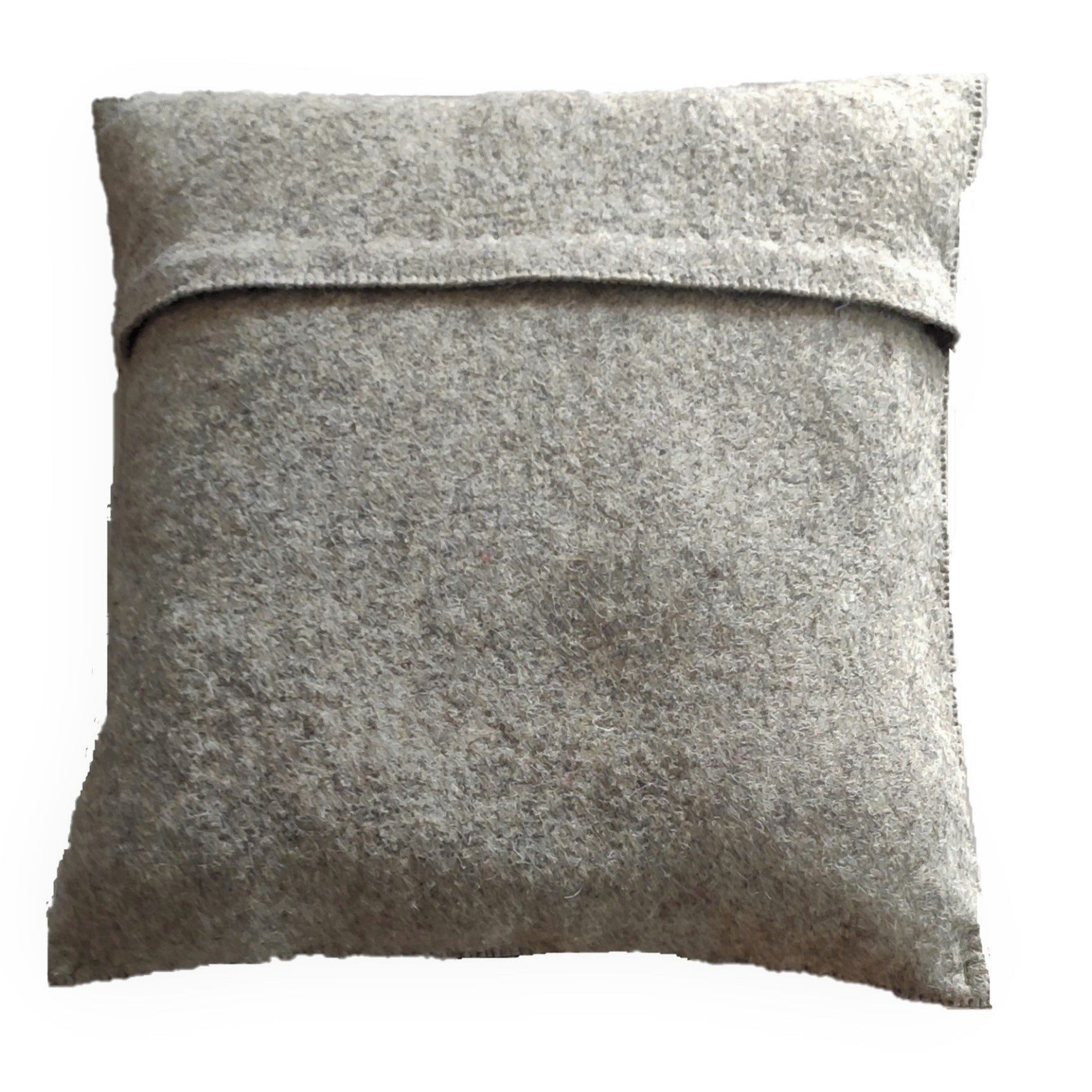 Hand Felted Wool Christmas Pillow Cover - Cream Tree Gray - 20"