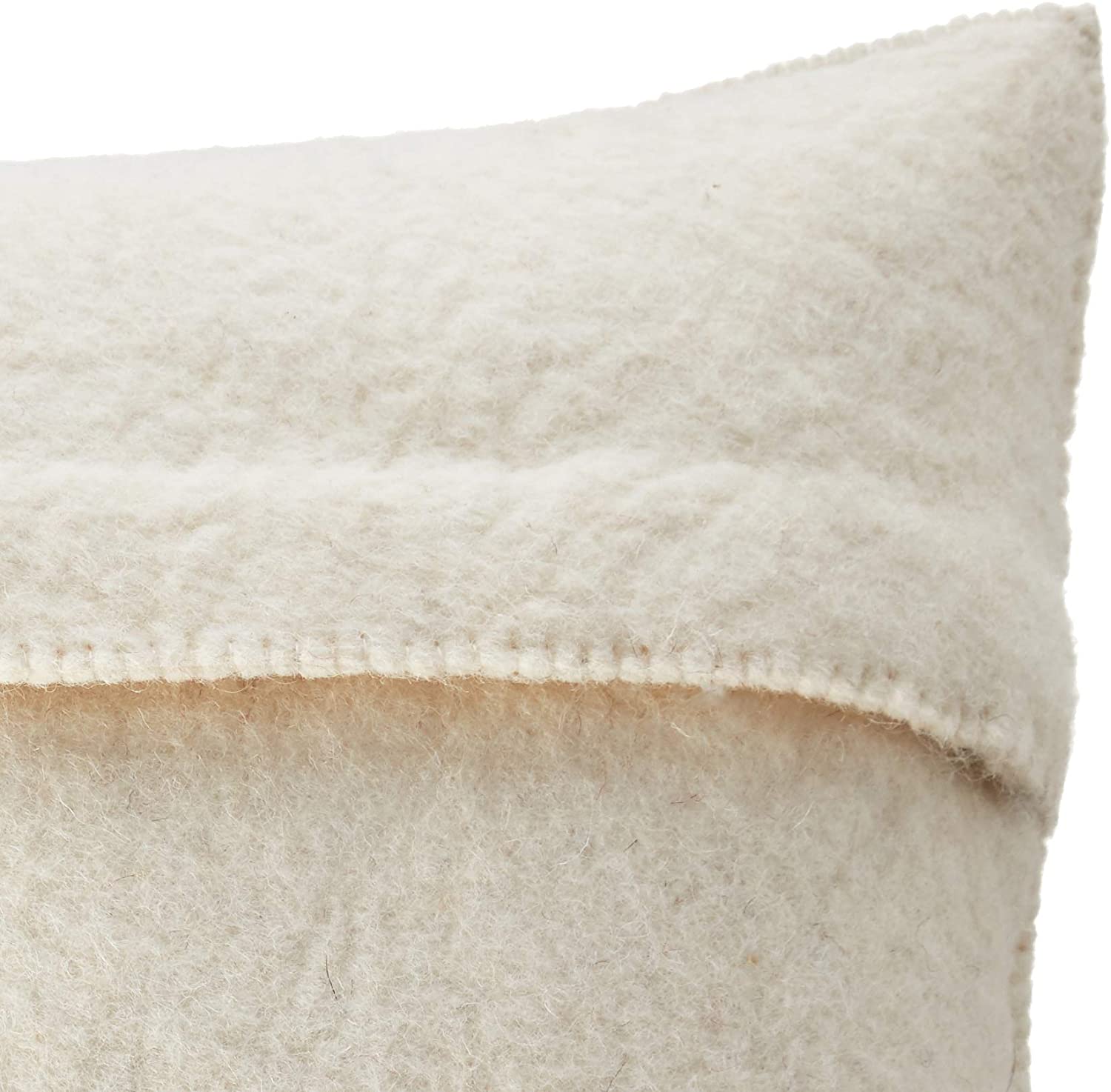 Hand Felted Wool Christmas Pillow –cream Wreath – 20"