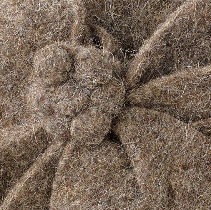 Hand Felted Wool Pillow - 3d Flower Gray Gray – 20"