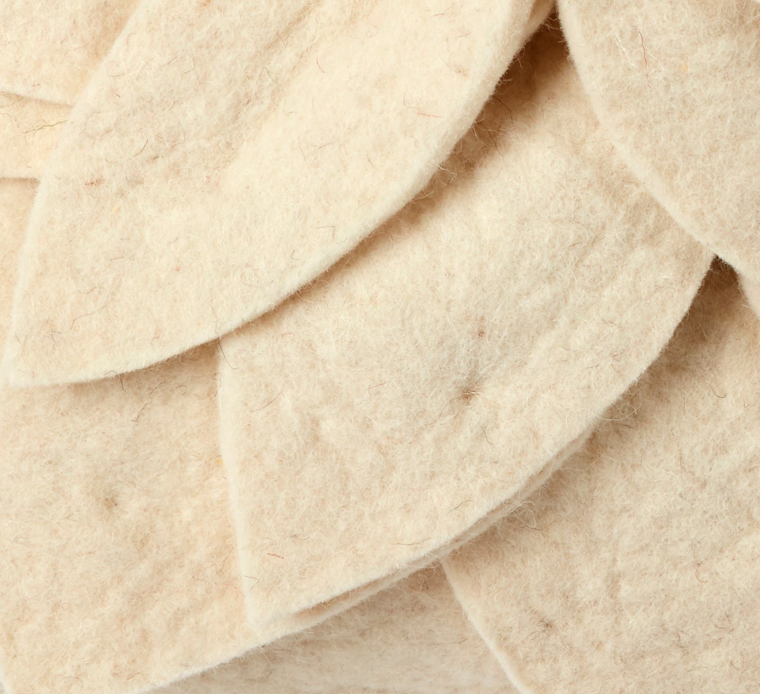 Hand Felted Wool Pillow - Cream 3d Flower Cream – 20"