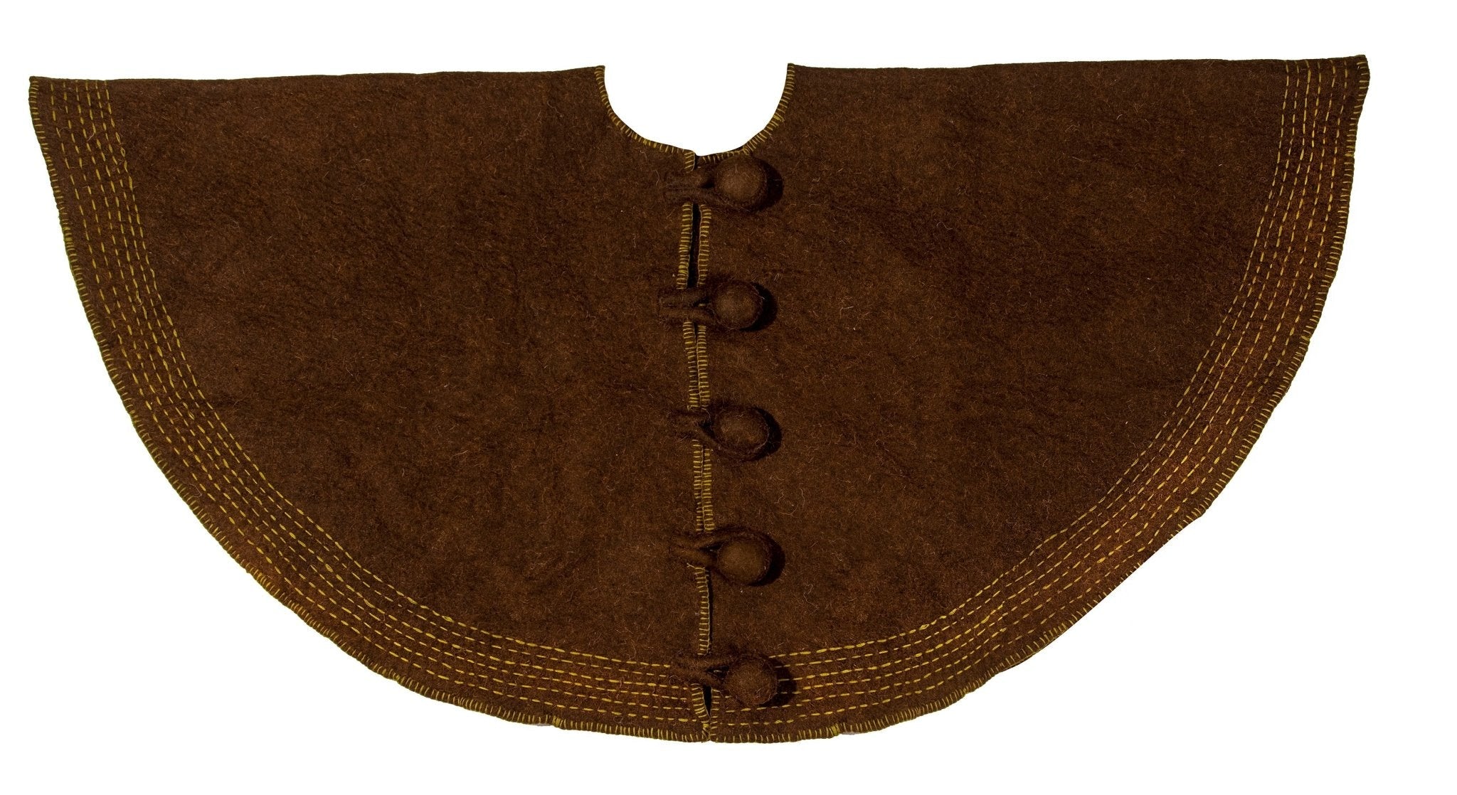 Handmade White House Design Quilted Edge Christmas Tree Skirt Felt 60"