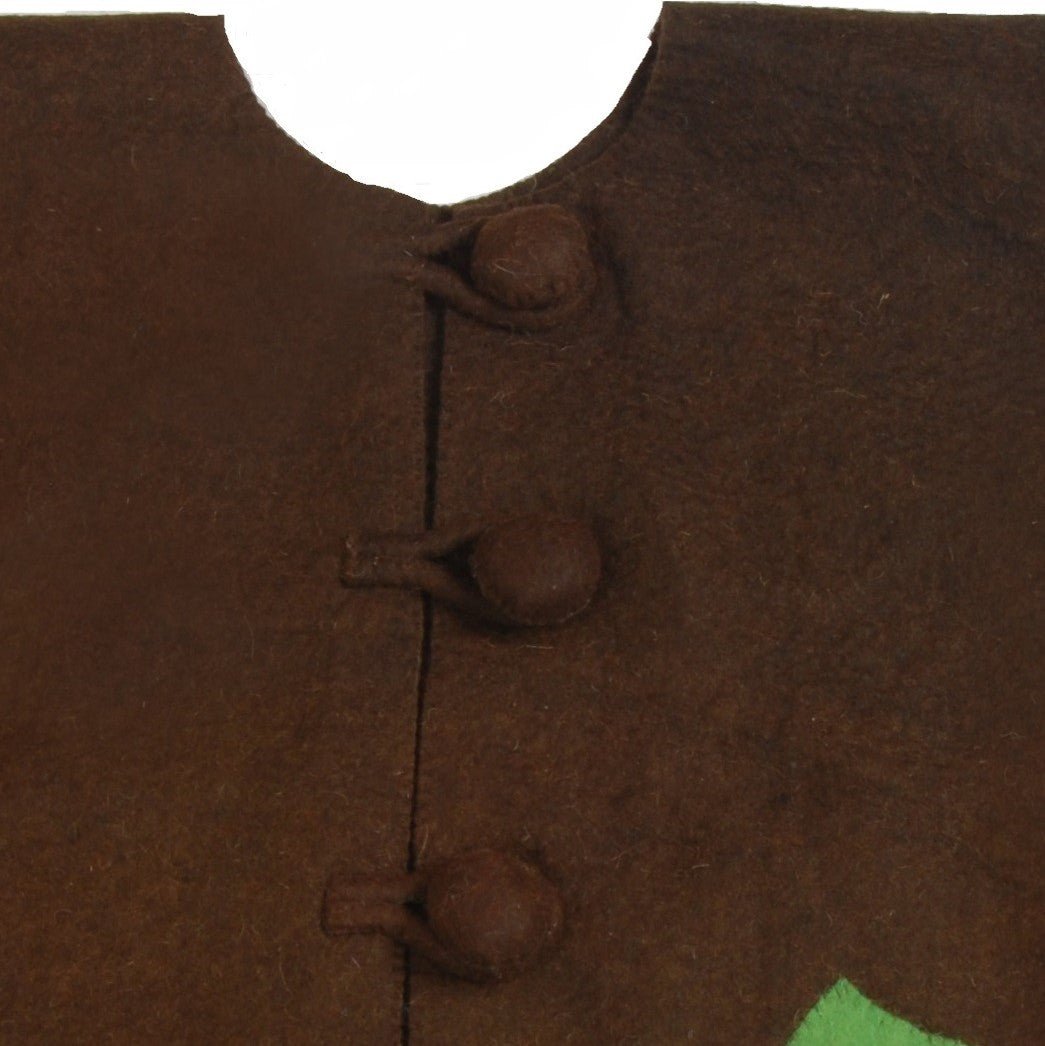 Handmade Rustic Trees Brown Felt Christmas Tree Skirt 60"