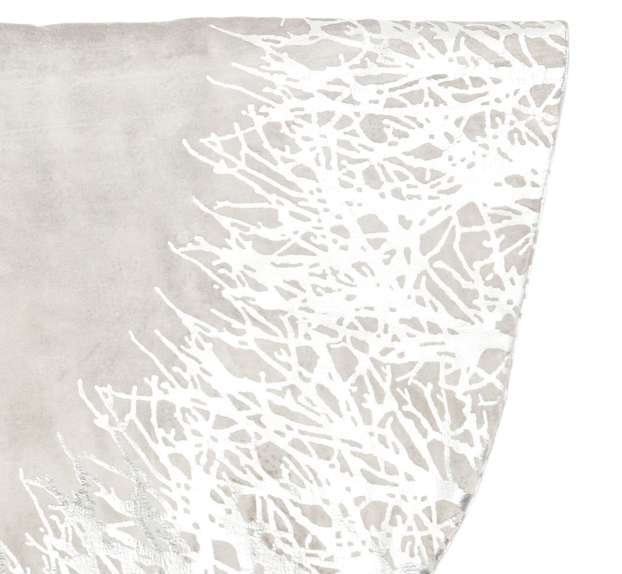 Handmade Christmas Tree Skirt Gray Velvet - Burnout - 60"