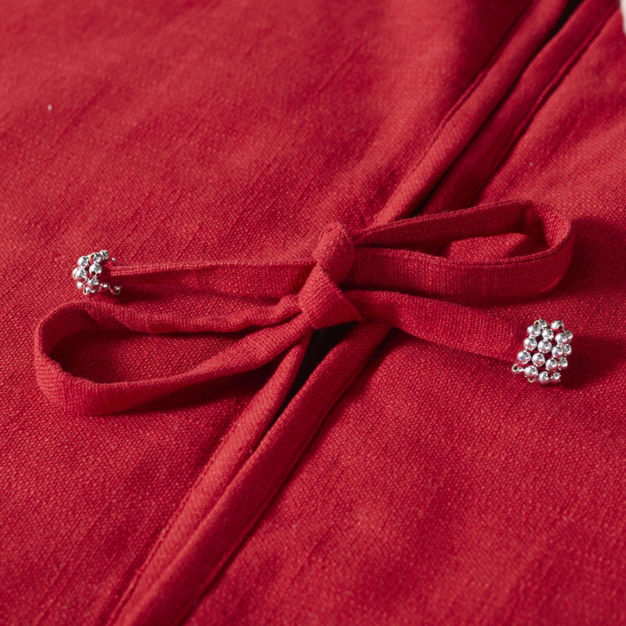 Handmade Lobsters Red Cotton Christmas Tree Skirt 60"