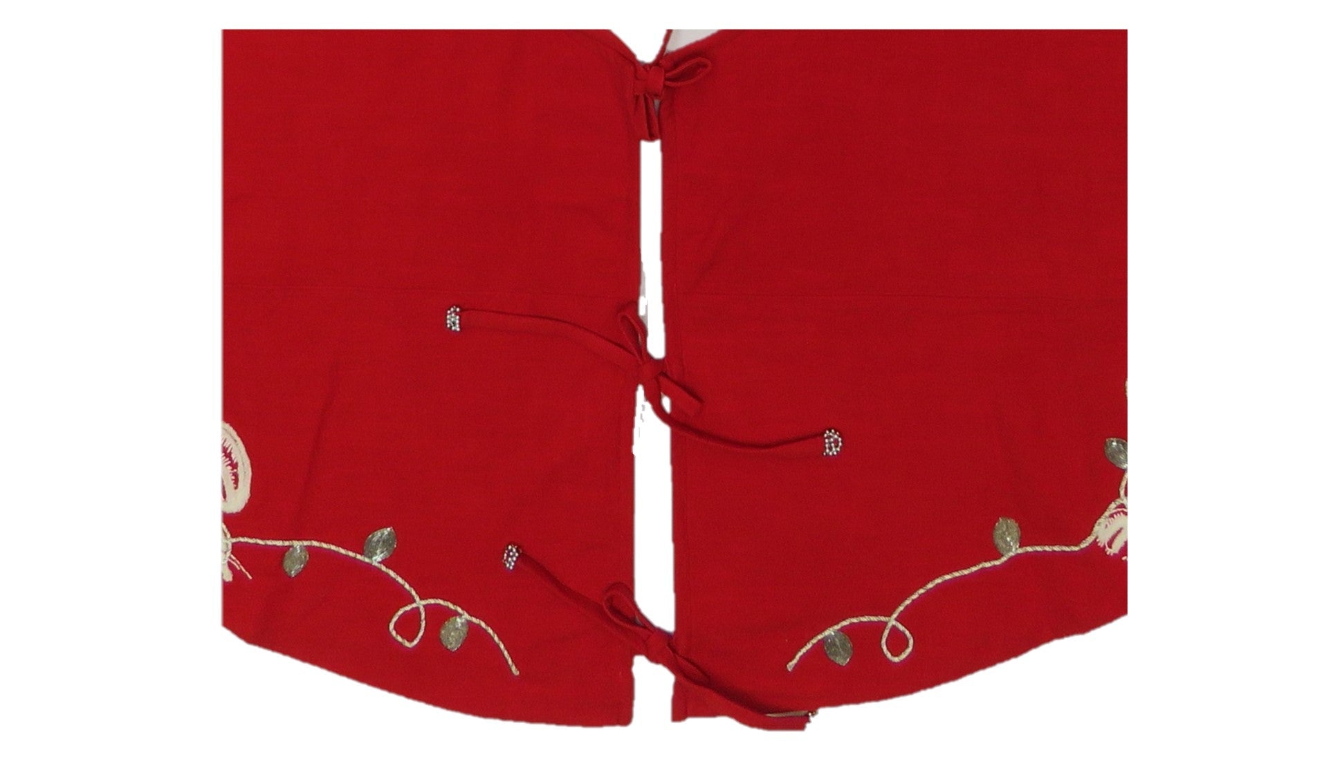 Handmade Lobsters Red Cotton Christmas Tree Skirt 60"