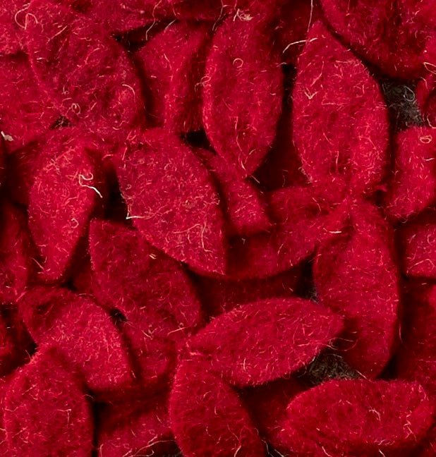 Handmade Cushion Cover Hand Felted Wool - Red Heart Gray - 20"