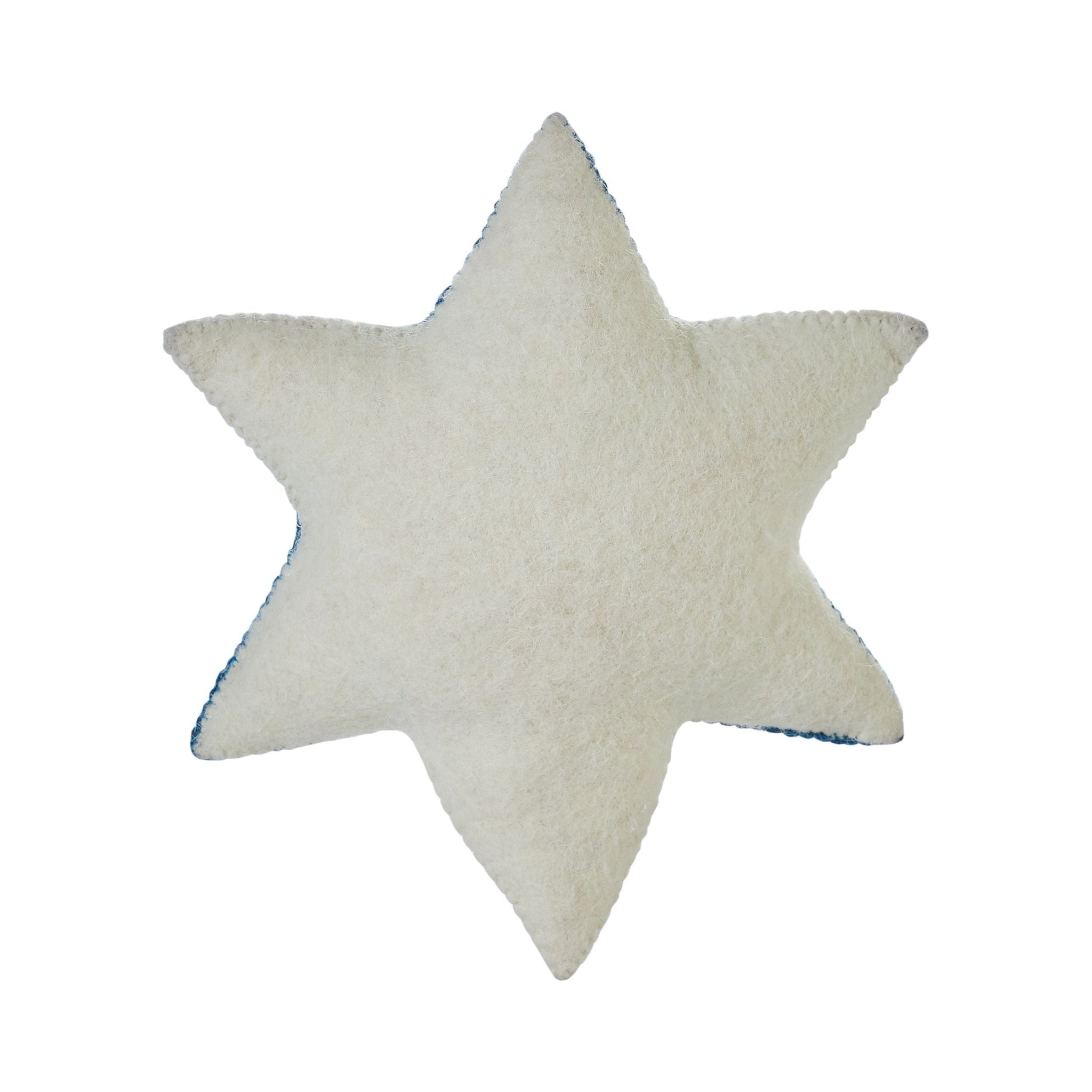 Handmade Hand Felted Wool Christmas Tree Topper - Star Of David