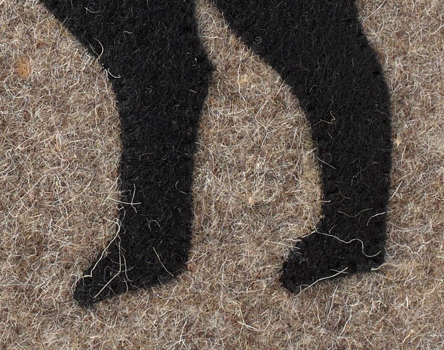 Handmade Pillow Hand Felted Wool - Black Lab Gray - 20"