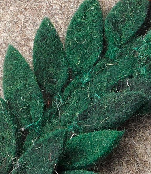 Handmade Pillow Hand Felted Wool - Love Wreath Gray - 20"